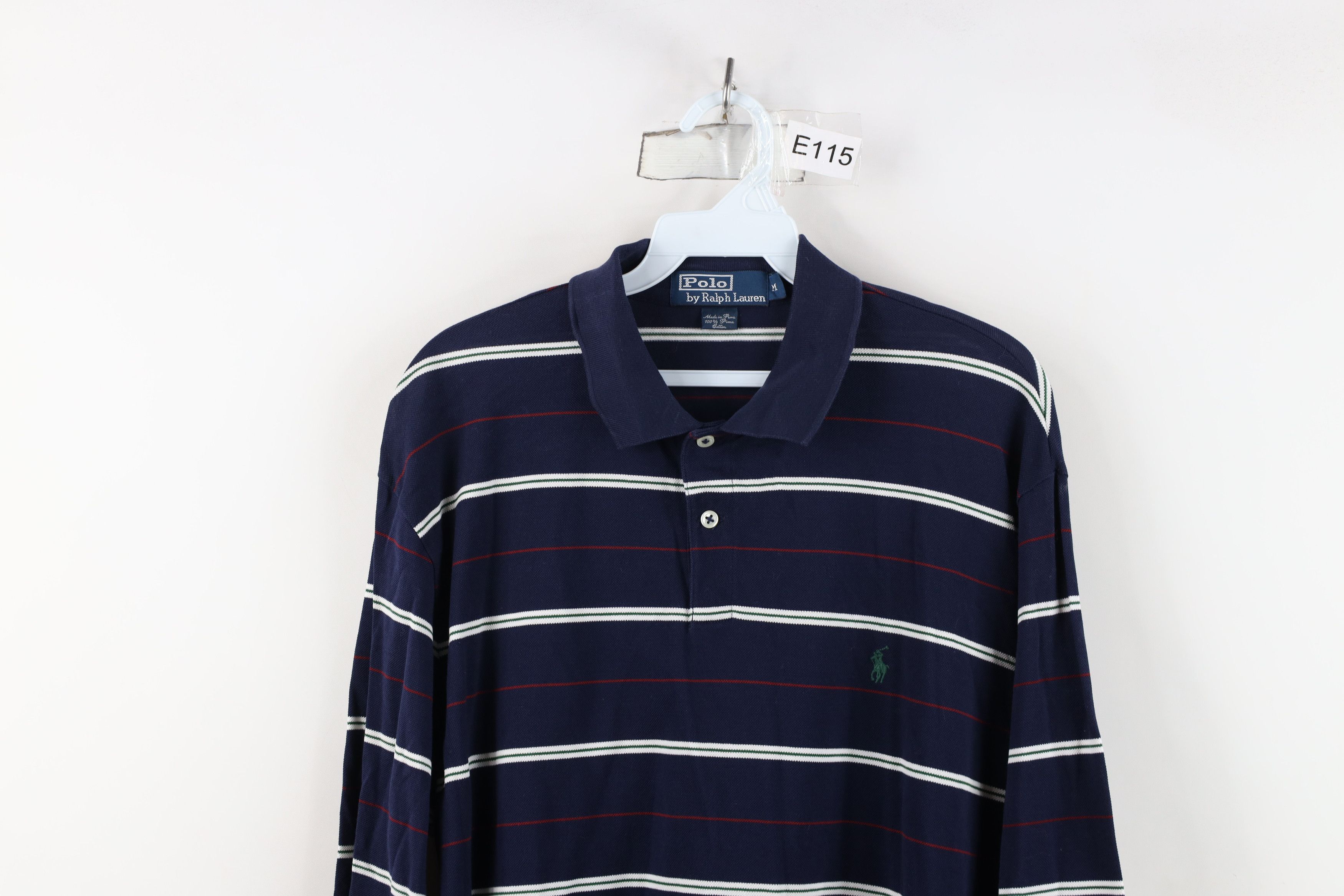 Ralph Lauren Vintage 90s Ralph Lauren Pima Cotton Long Sleeve Rugby Polo Size US M / EU 48-50 / 2 - 2 Thumbnail