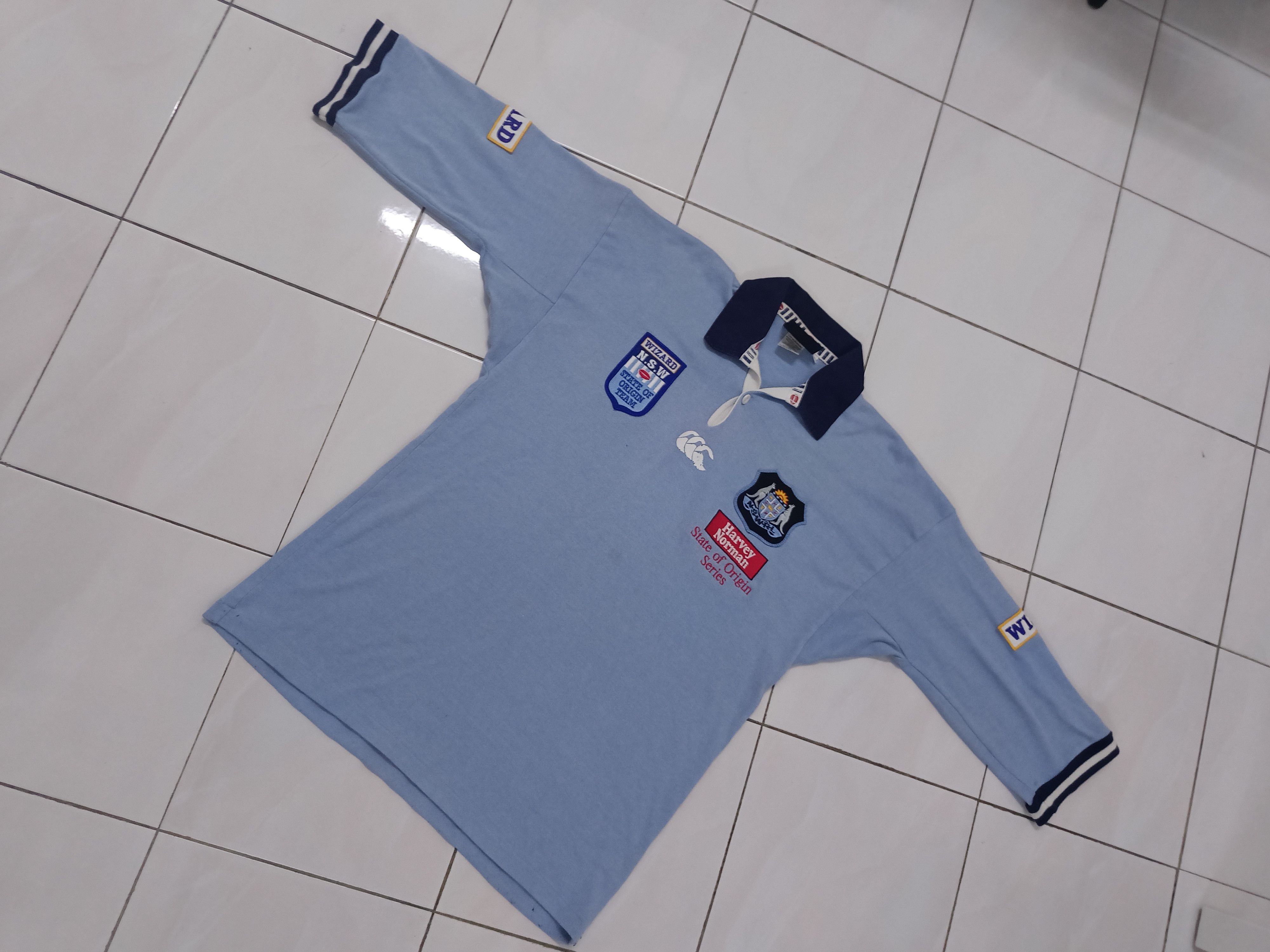 Canterbury of New Zealand × Vintage Vtg NSW blue state origin Jersey NRL wizard Size US M / EU 48-50 / 2 - 3 Thumbnail