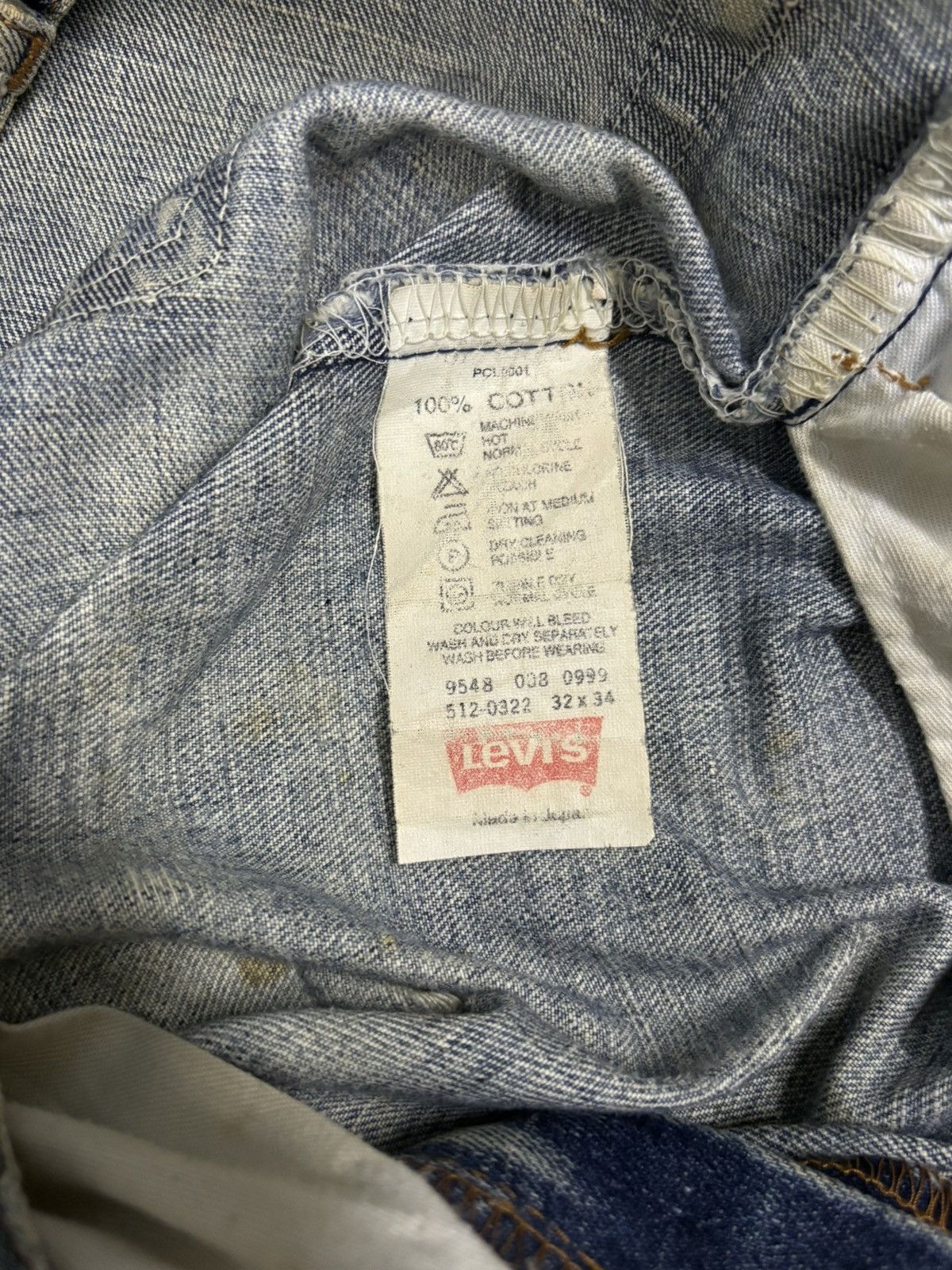 Levi's Vintage 90s Levis 512 Rusty Mud Wash Baggy Distressed Jeans Size US 33 - 19 Thumbnail