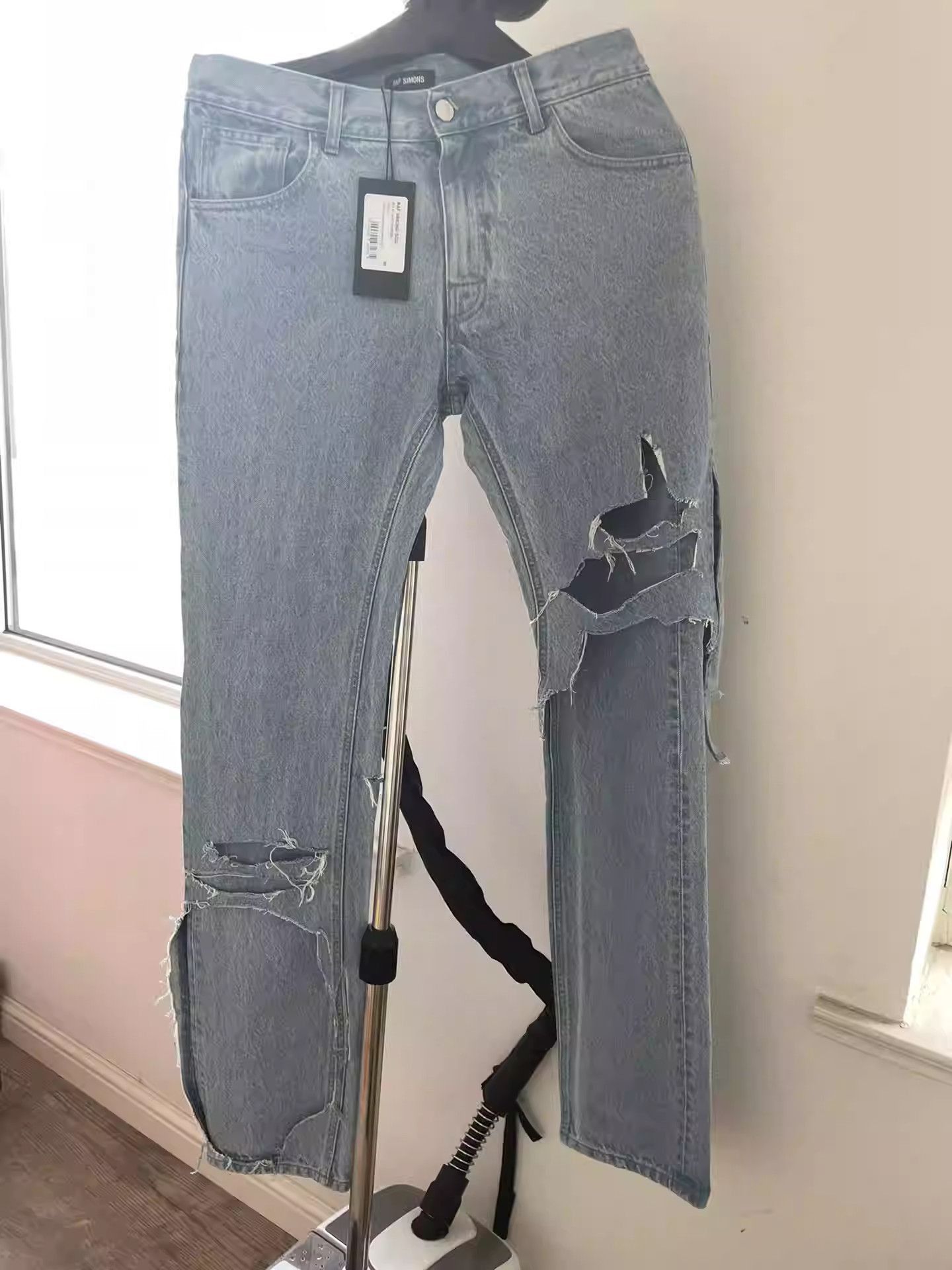 Raf Simons raf simons double layer destroyed jeans-2505 Size US 30 / EU 46 - 1 Thumbnail