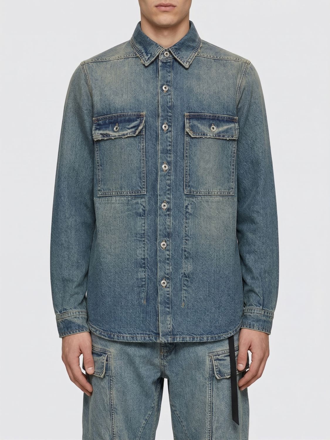 Rick Owens Drkshdw Rick Owens Drkshdw Jacket Men Blue Size US XL / EU 56 / 4 - 1 Thumbnail