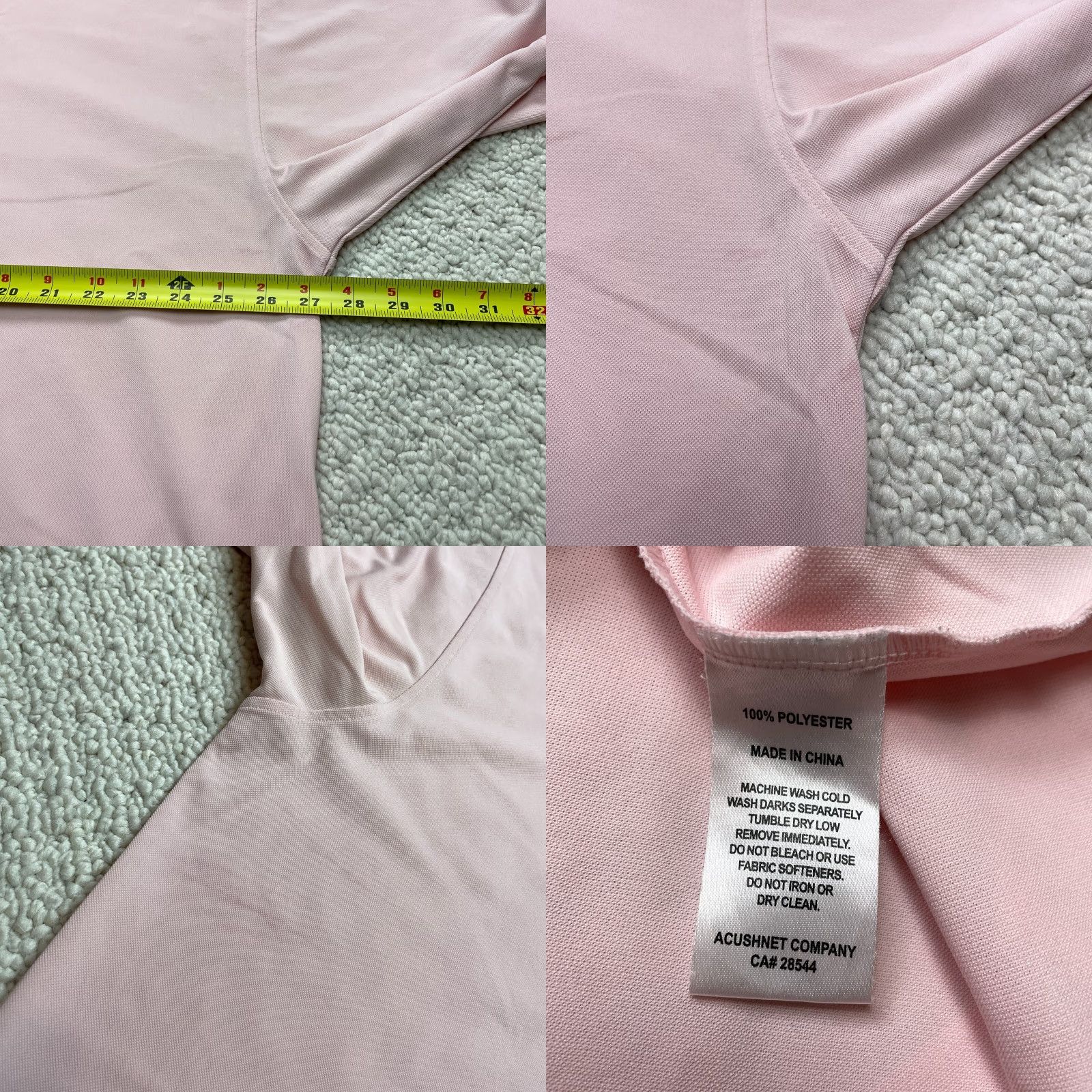Vintage FJ Pro Dry Pique Polo Shirt 2XL Light Pink Golf Short Sleeve Mens Size US XXL / EU 58 / 5 - 8 Thumbnail