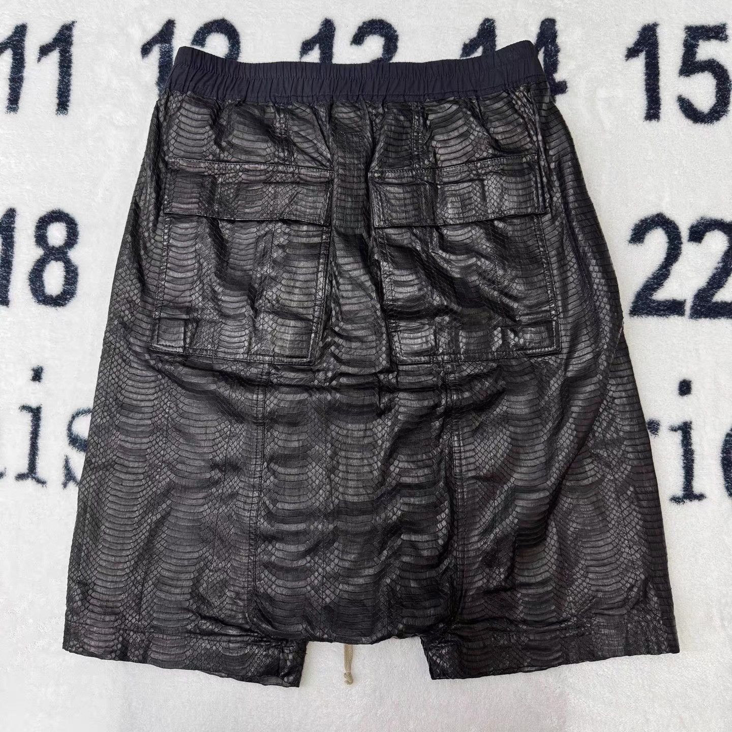 Rick Owens Rick Owens Python-PatternedCroppedDrop-Crotch Trousers Q10 Size US 36 / EU 52 - 2 Thumbnail