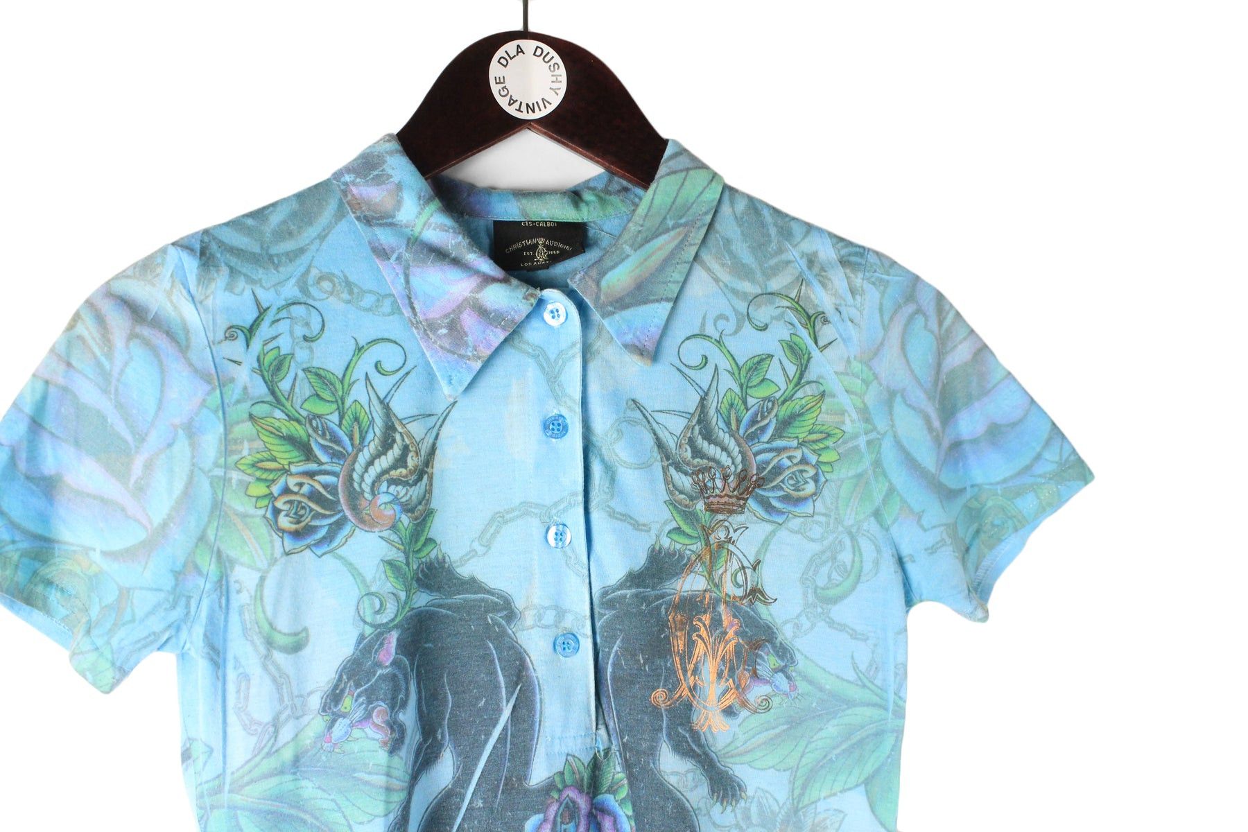 Christian Audigier × Ed Hardy Ed Hardy by Christian Audigier Polo T-Shirt Women's Medium Size M / US 6-8 / IT 42-44 - 3 Thumbnail