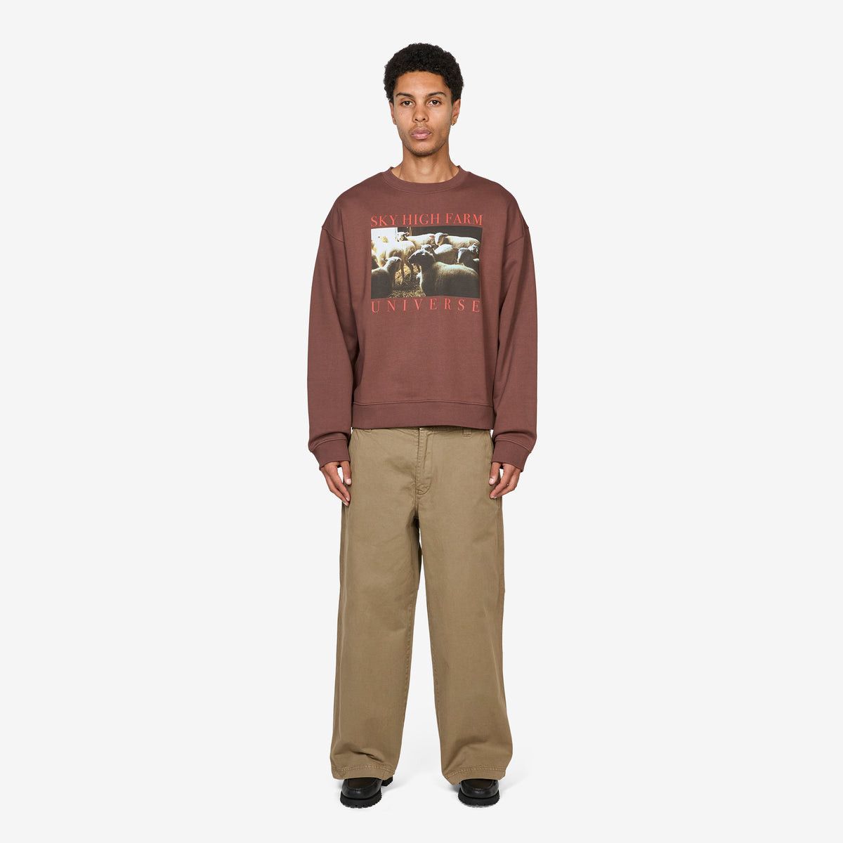 Sky High Farm Workwear SHF Universe Sheep Crewneck Brown Size US M / EU 48-50 / 2 - 7 Thumbnail