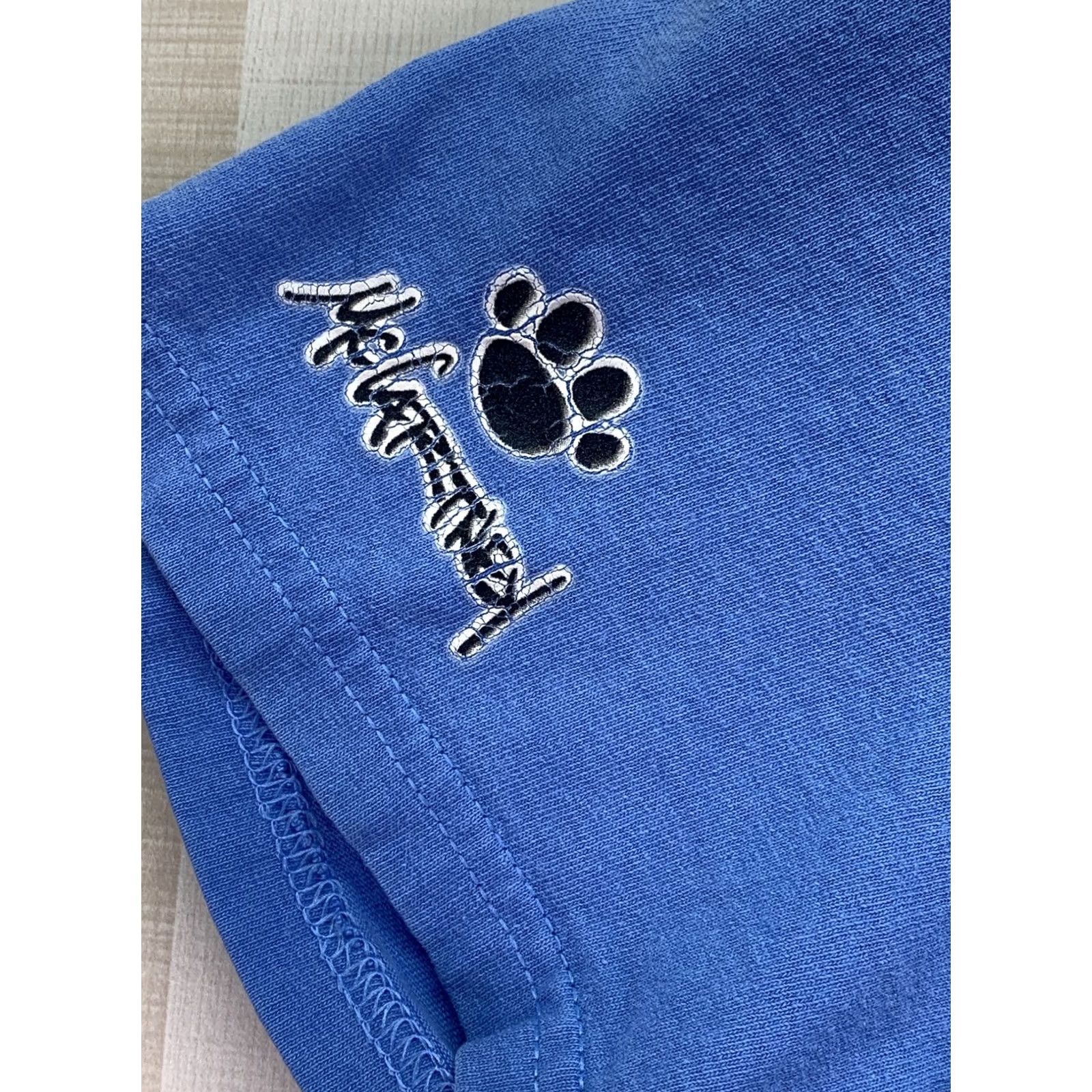 Gildan McCartney 2006 Husky Dog Womens Distressed Graphic Blue Cotton Shirt Size L-7917 Shirt Womens L Blue Graphic Dog Basic T-Shirt Cat? Size L / US 10 / IT 46 - 3 Thumbnail