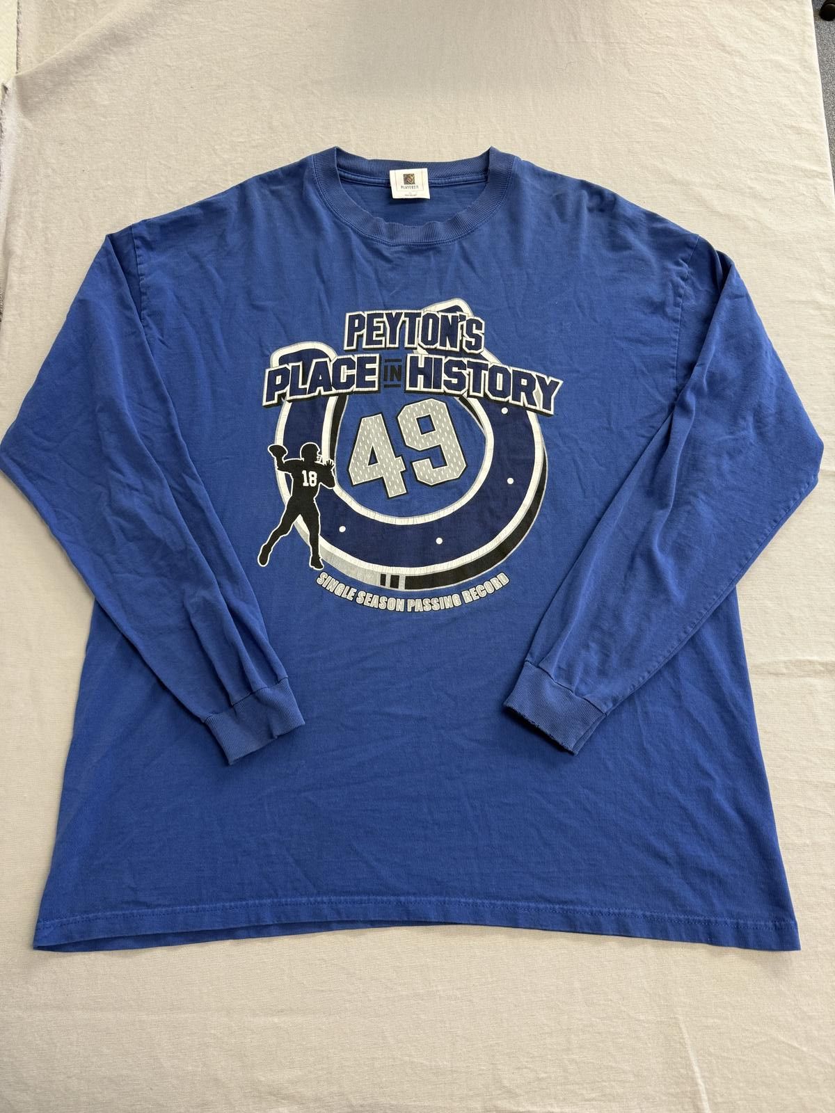 NFL Vintage Peyton Manning LS Tshirt 2004 Record Breaking Season Size US XL / EU 56 / 4 - 1 Thumbnail
