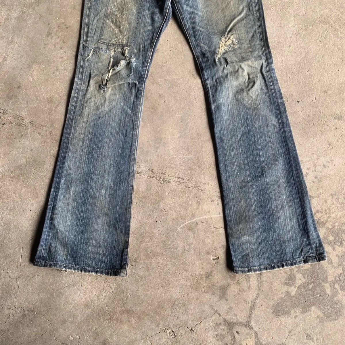 Vintage 🔥THRASHED! FLARE/BOOTCUT VTG EDWIN 401XX Jeans Denim Pants Size US 32 / EU 48 - 3 Thumbnail