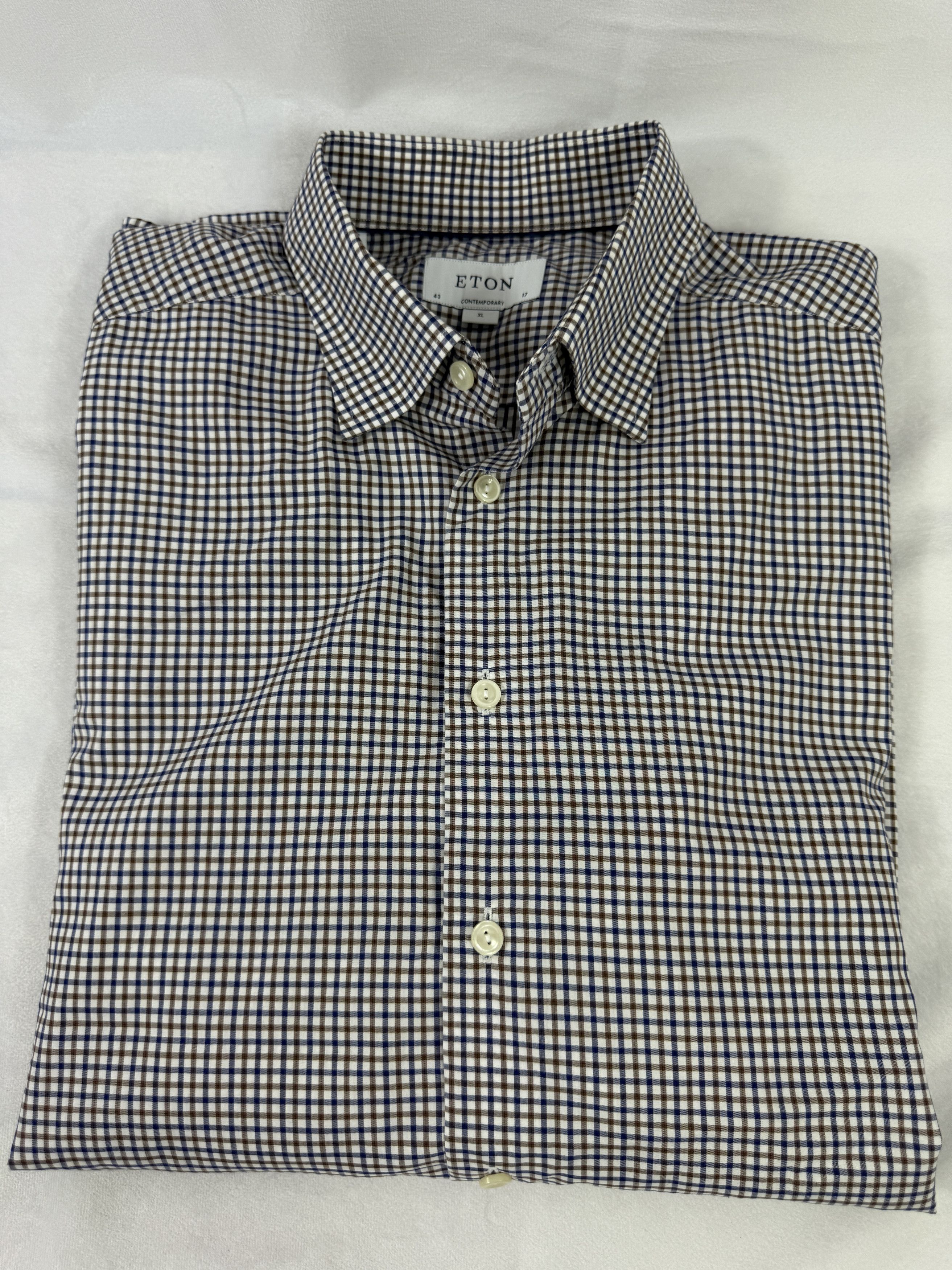 Eton Eton Contemporary Button Down Checked Shirt 43/17 Size US XL / EU 56 / 4 - 1 Thumbnail