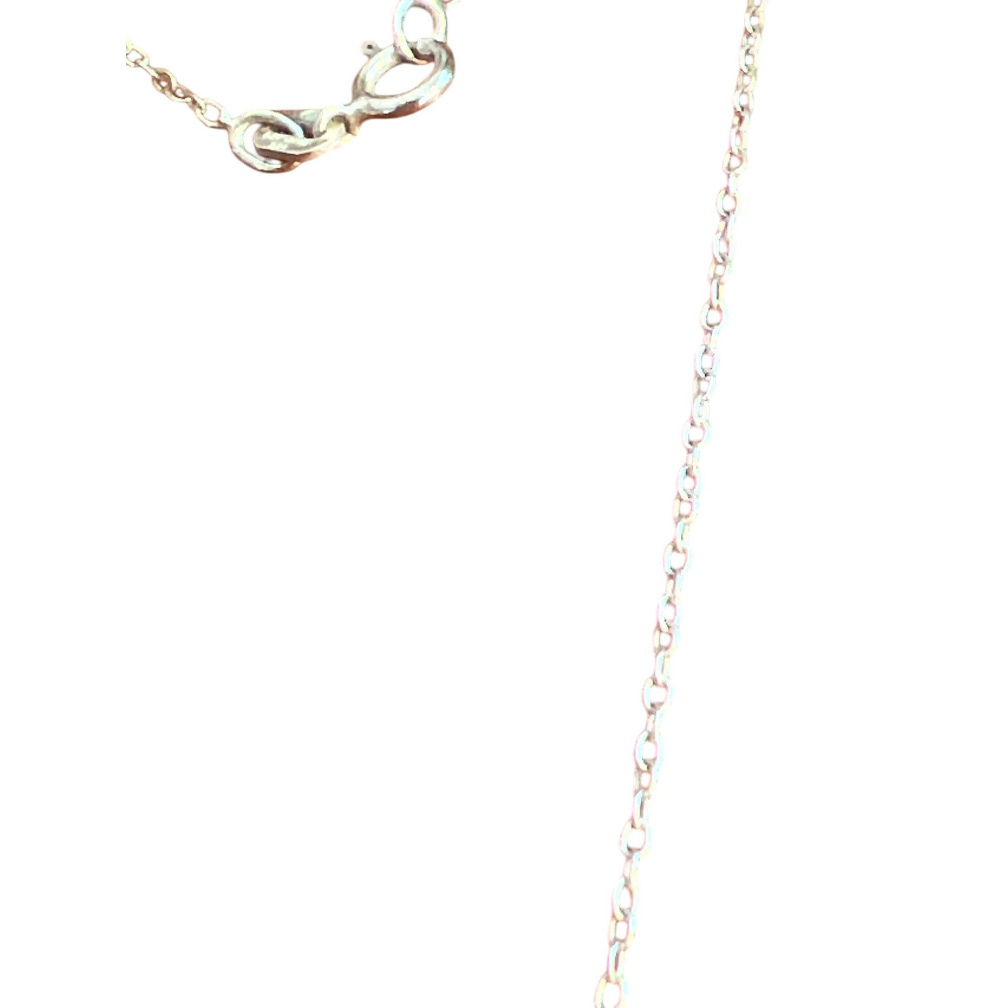 Other Vintage Sterling Silver Necklace Cross Pendant CZ Stones Spr Size ONE SIZE - 4 Thumbnail