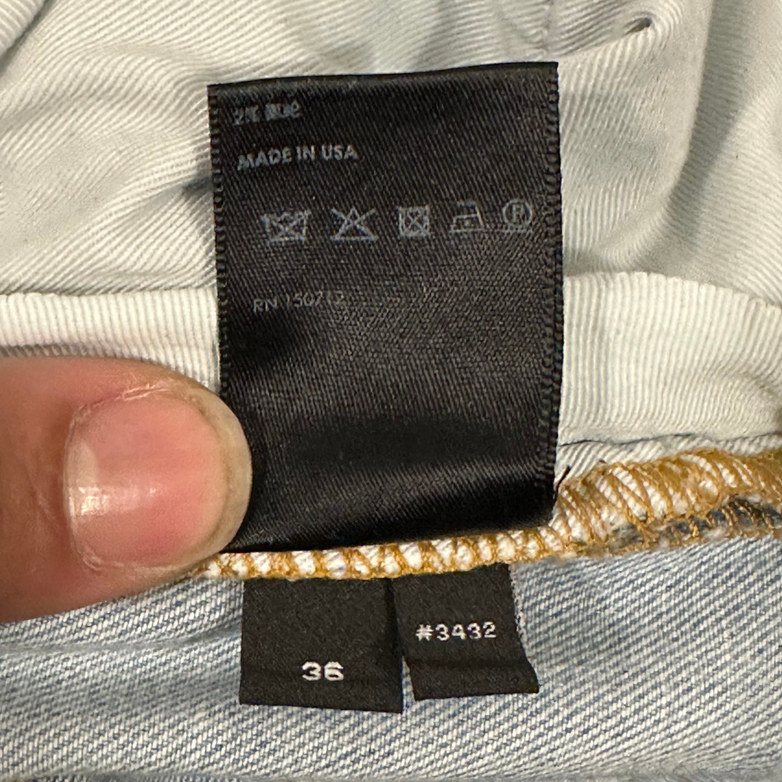 Amiri Amiri MX1 Light Camo Light Blue Denim Jeans Sz 36 (Tailored Size US 36 / EU 52 - 5 Thumbnail