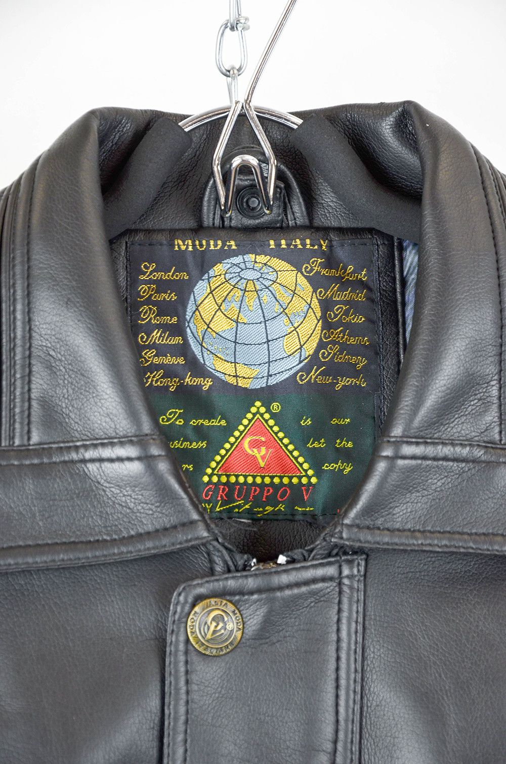 Vintage Vintage Faux Leather Bomber Jacket Oversized Black - 2XL Size US XXL / EU 58 / 5 - 12 Thumbnail