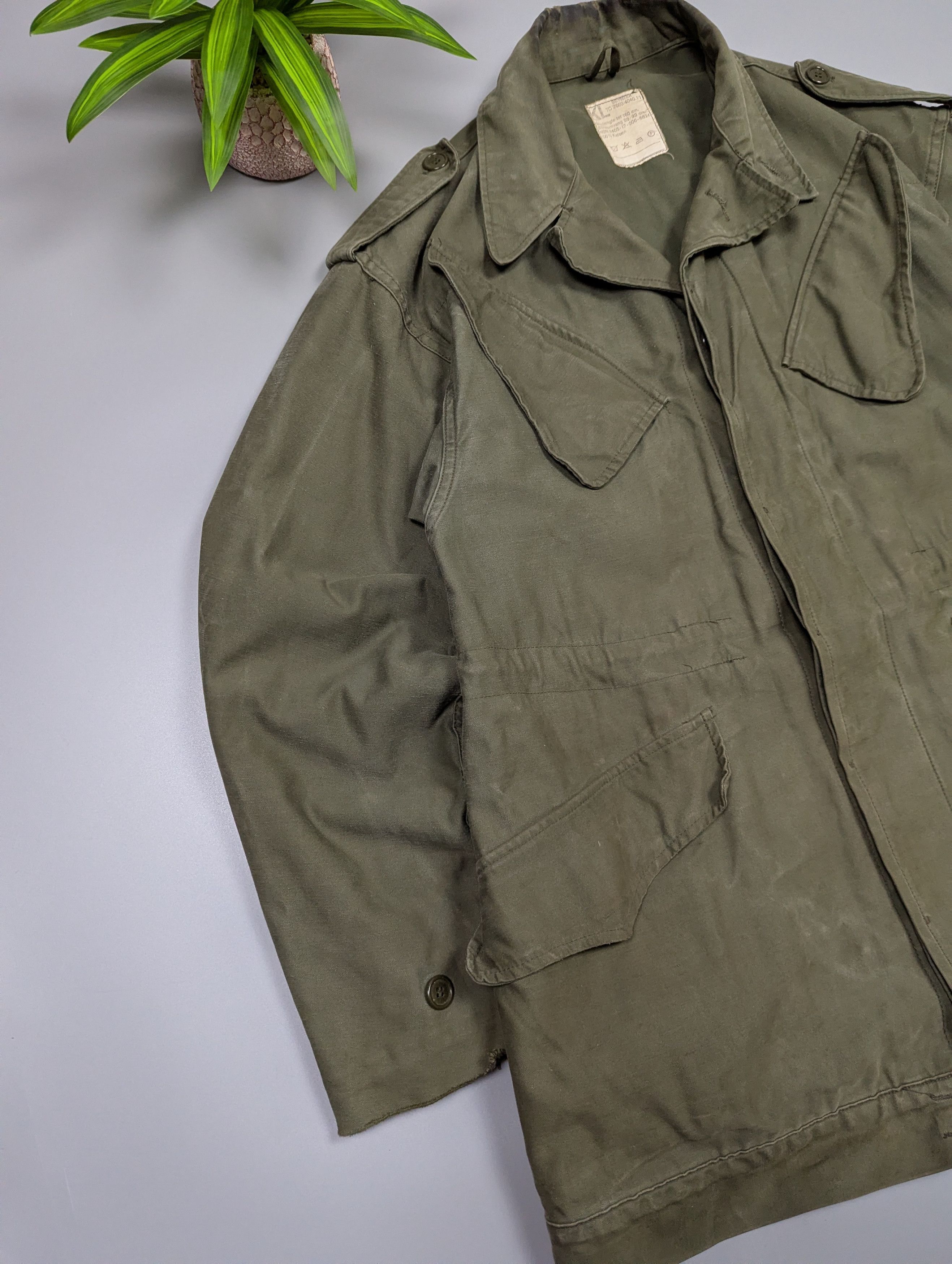 Vintage 1980s Dutch Army Field Jacket Military Cotton Utility Coat Size US M / EU 48-50 / 2 - 6 Thumbnail