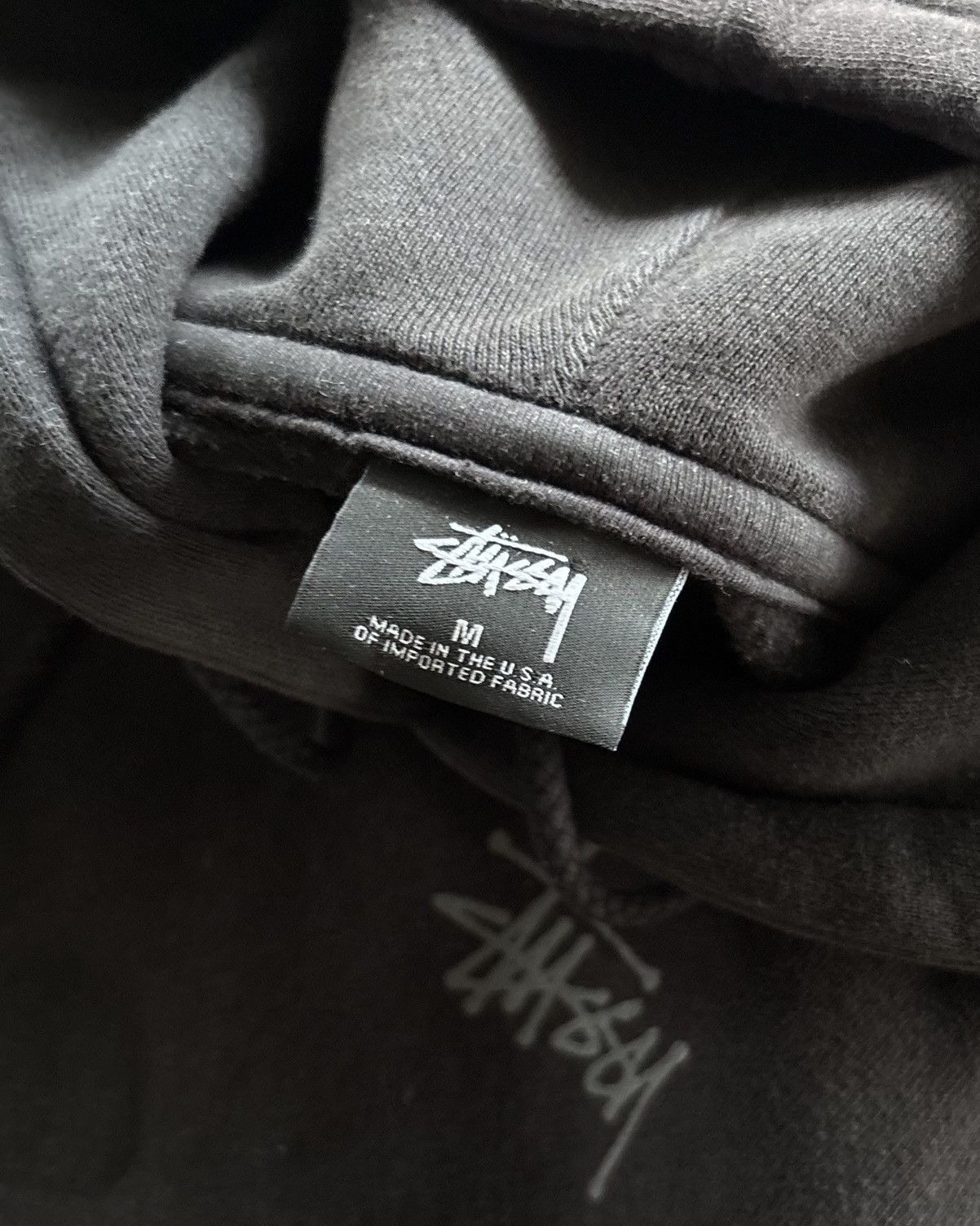 Stussy 2000s Stussy Basic Faded Black Hoodie Size US M / EU 48-50 / 2 - 4 Thumbnail