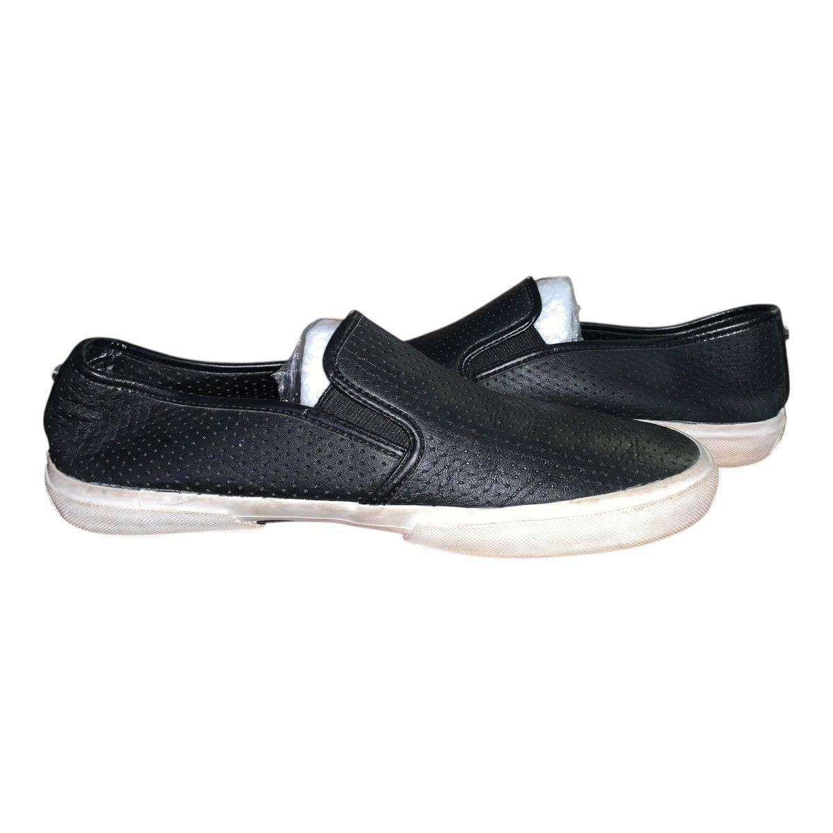 Michael Kors Women's Michael Kors MK Black Leather Slip-On Shoes Size US 9.5 / IT 39.5 - 3 Thumbnail