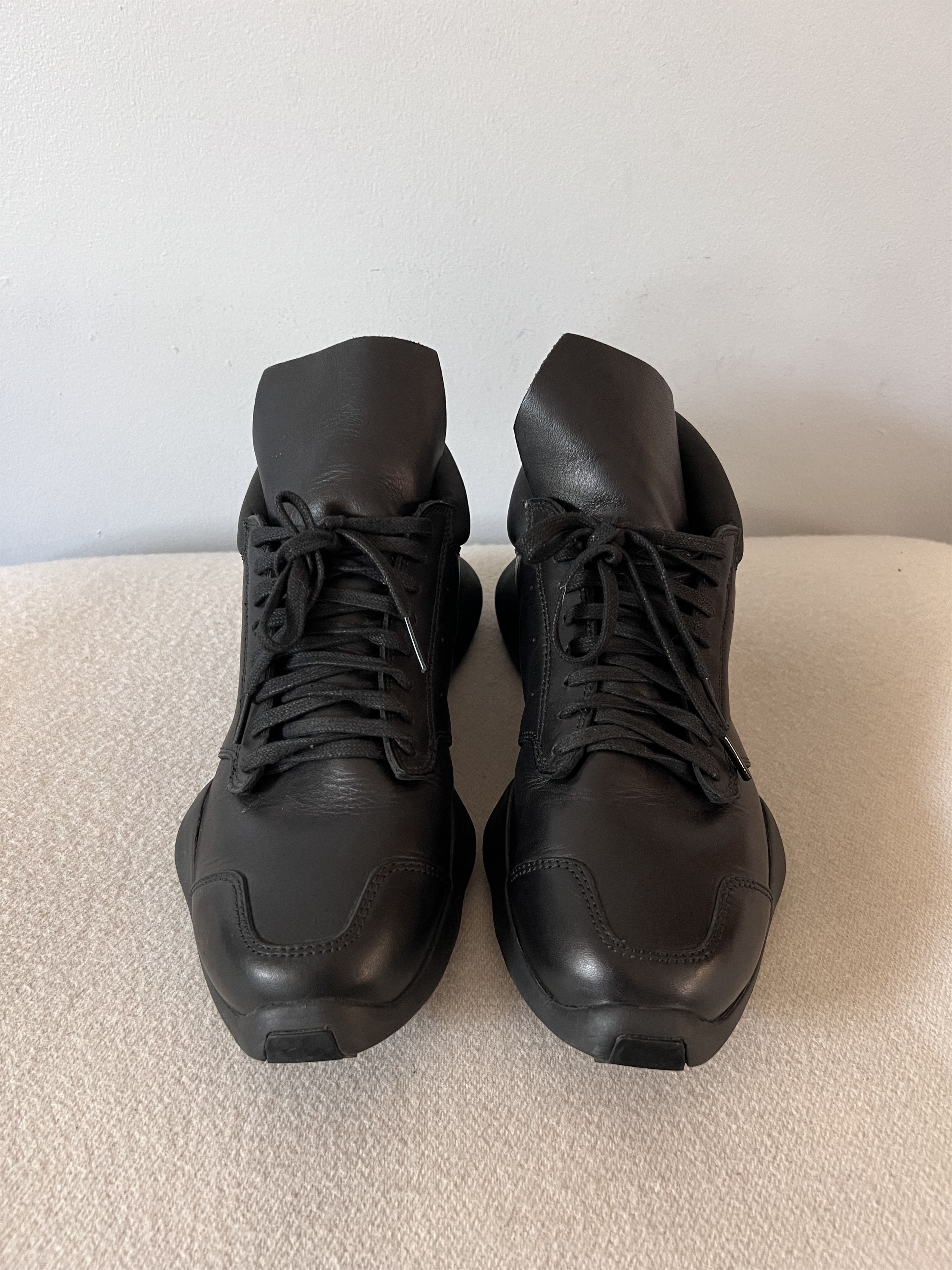 Adidas × Rick Owens Rick Owens Adidas RO Runner in Black Leather Size US 7.5 / EU 40-41 - 4 Thumbnail