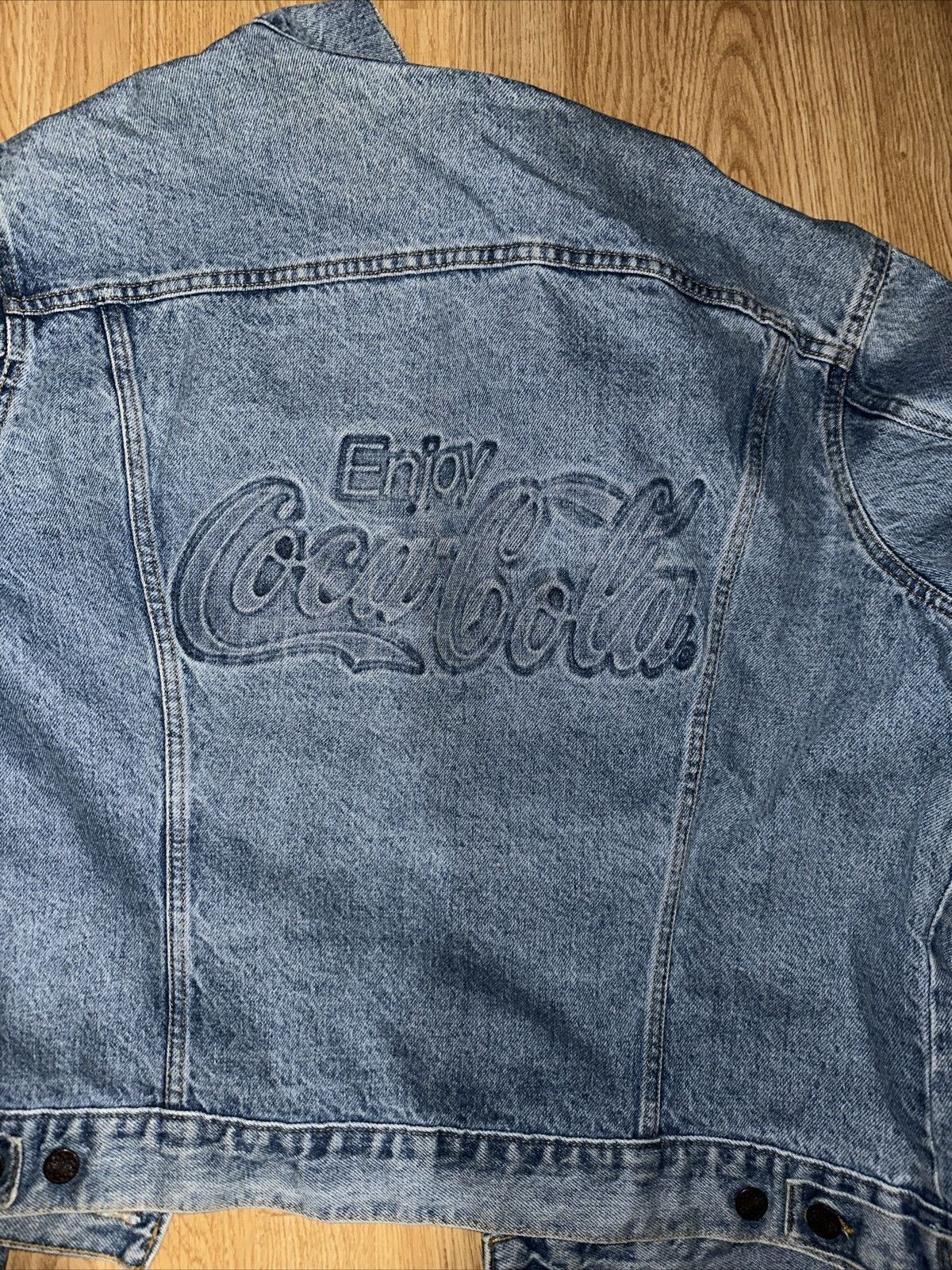 Coca Cola × Vintage Vintage Coca Cola Denim Jacket Size US XXL / EU 58 / 5 - 6 Thumbnail