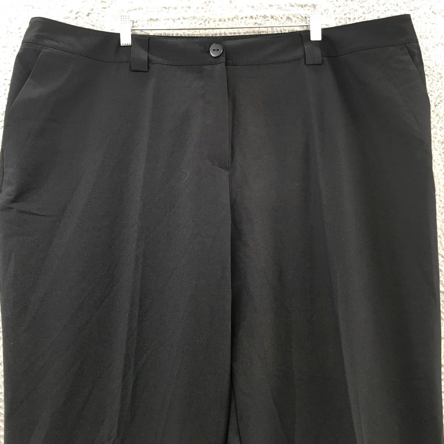 Worthington Worthington Straight Leg Chino Pants Womens 24W Black Hi-Rise NEW Size 42" / US 20 - 2 Thumbnail