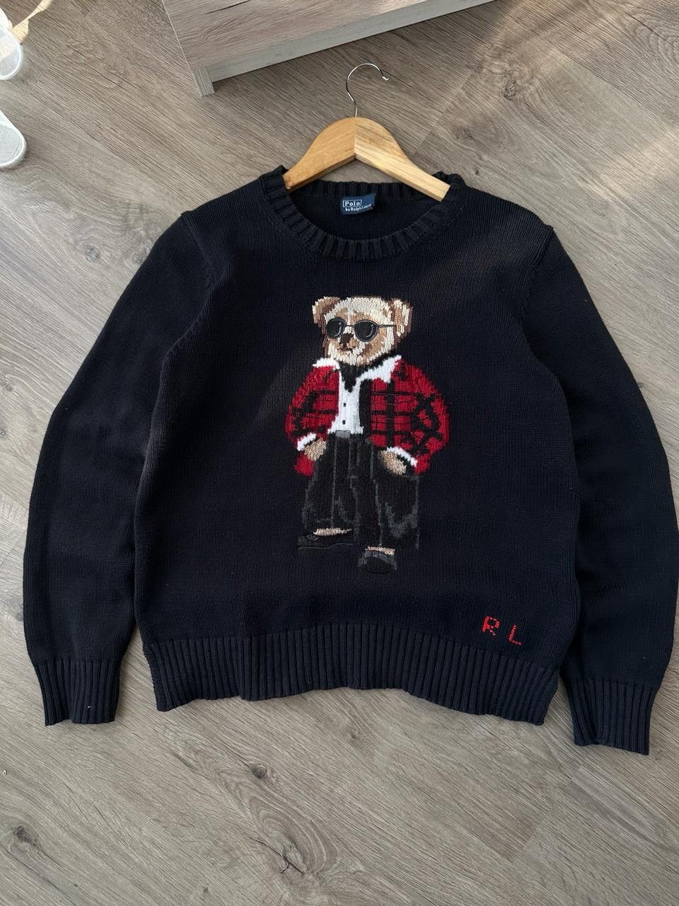 Polo Ralph Lauren × Vintage Vintage Polo Ralph Lauren Blue Polo Bear Sweater Size US S / EU 44-46 / 1 - 4 Thumbnail