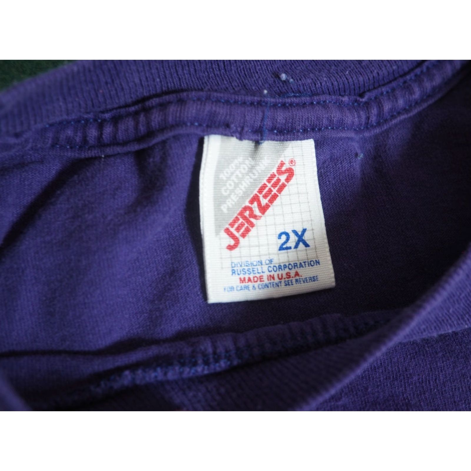 Jerzees VTG Jerzees Tee PNW Washington Purple USA 2XL T-Shirt 1990s Short Sleeve Men Size US XXL / EU 58 / 5 - 4 Thumbnail