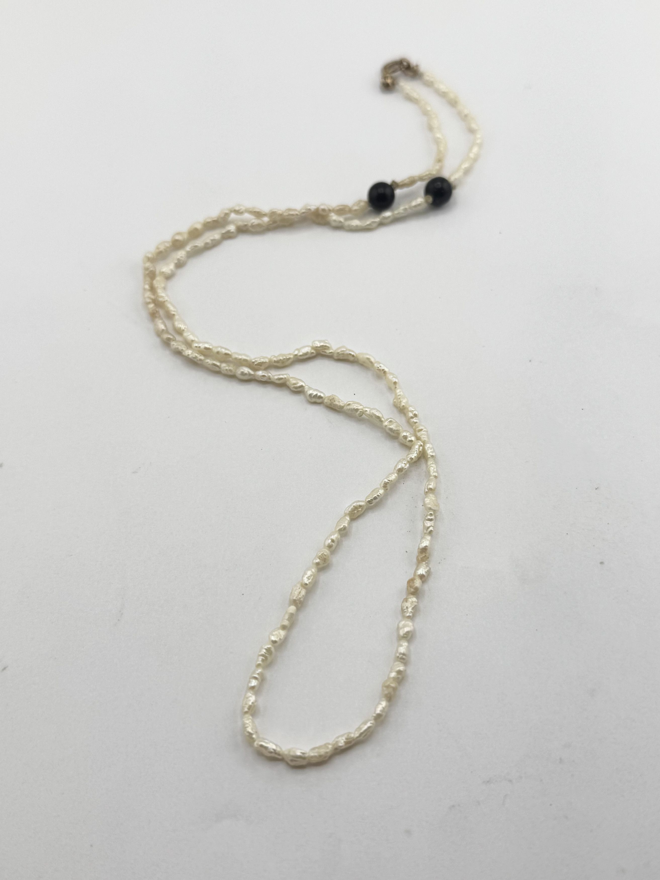 Vintage Vintage Sterling rice pearl beaded necklace Size ONE SIZE - 4 Thumbnail