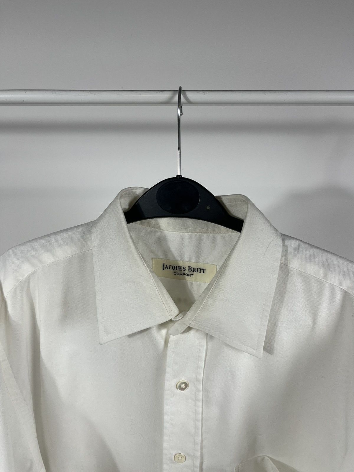 Other Jacques Britt Comfort White Cotton Dress Shirt Size 42 Size US L / EU 52-54 / 3 - 13 Thumbnail