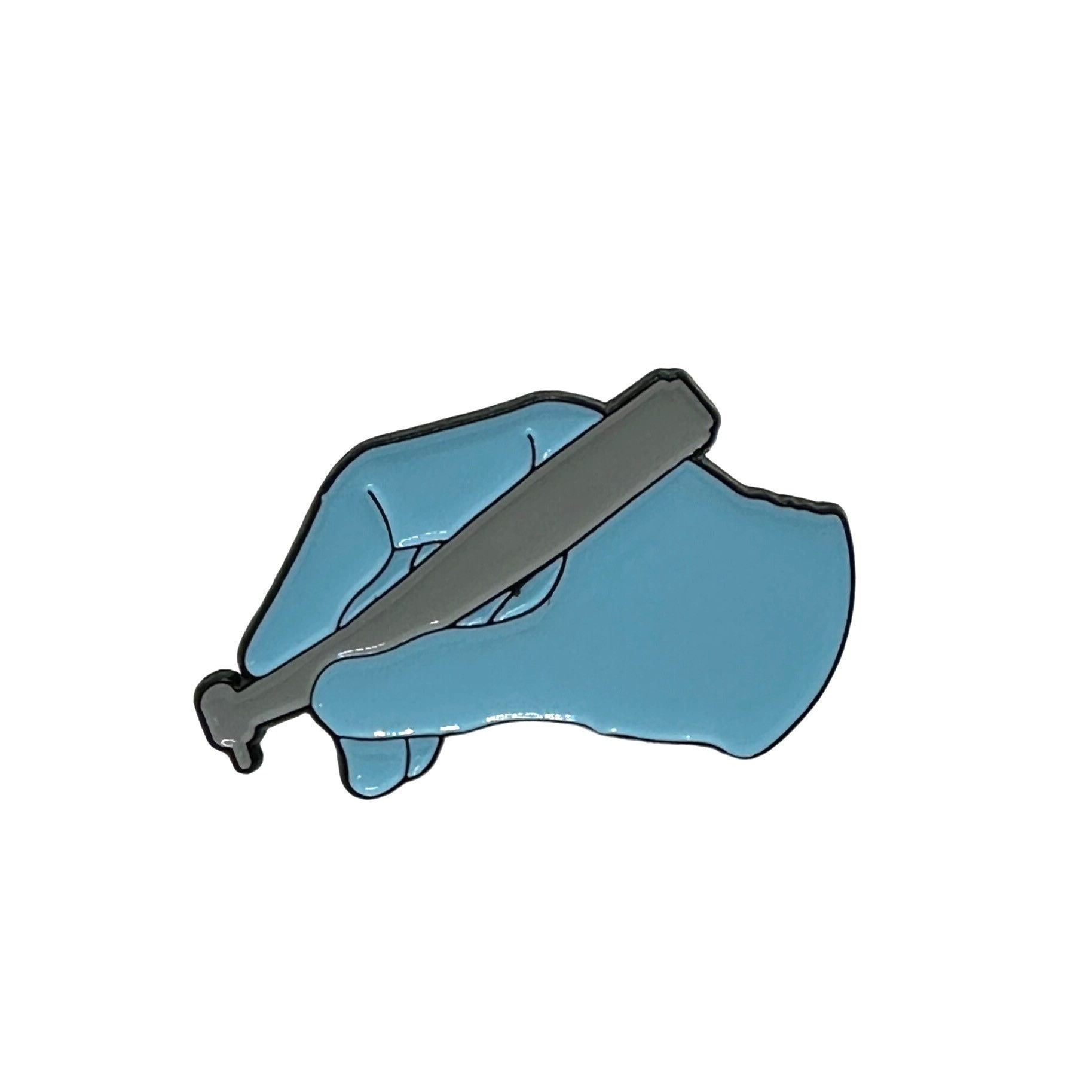 Other 🤩Blue hand holding dental drill Enamel Pin with Rubber Clut Size ONE SIZE - 4 Thumbnail