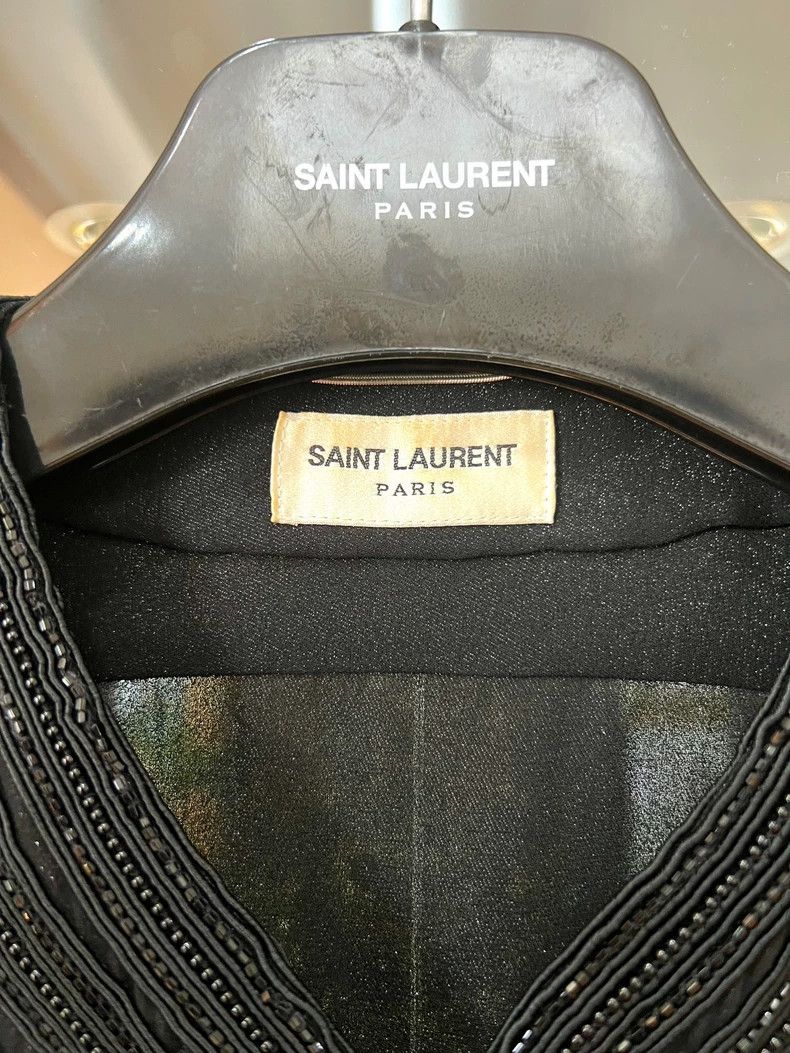 Yves Saint Laurent saint laurent size 37 20ss Silk Totem Beaded Shirt 2501-Nex Size XS / US 0-2 / IT 36-38 - 3 Thumbnail