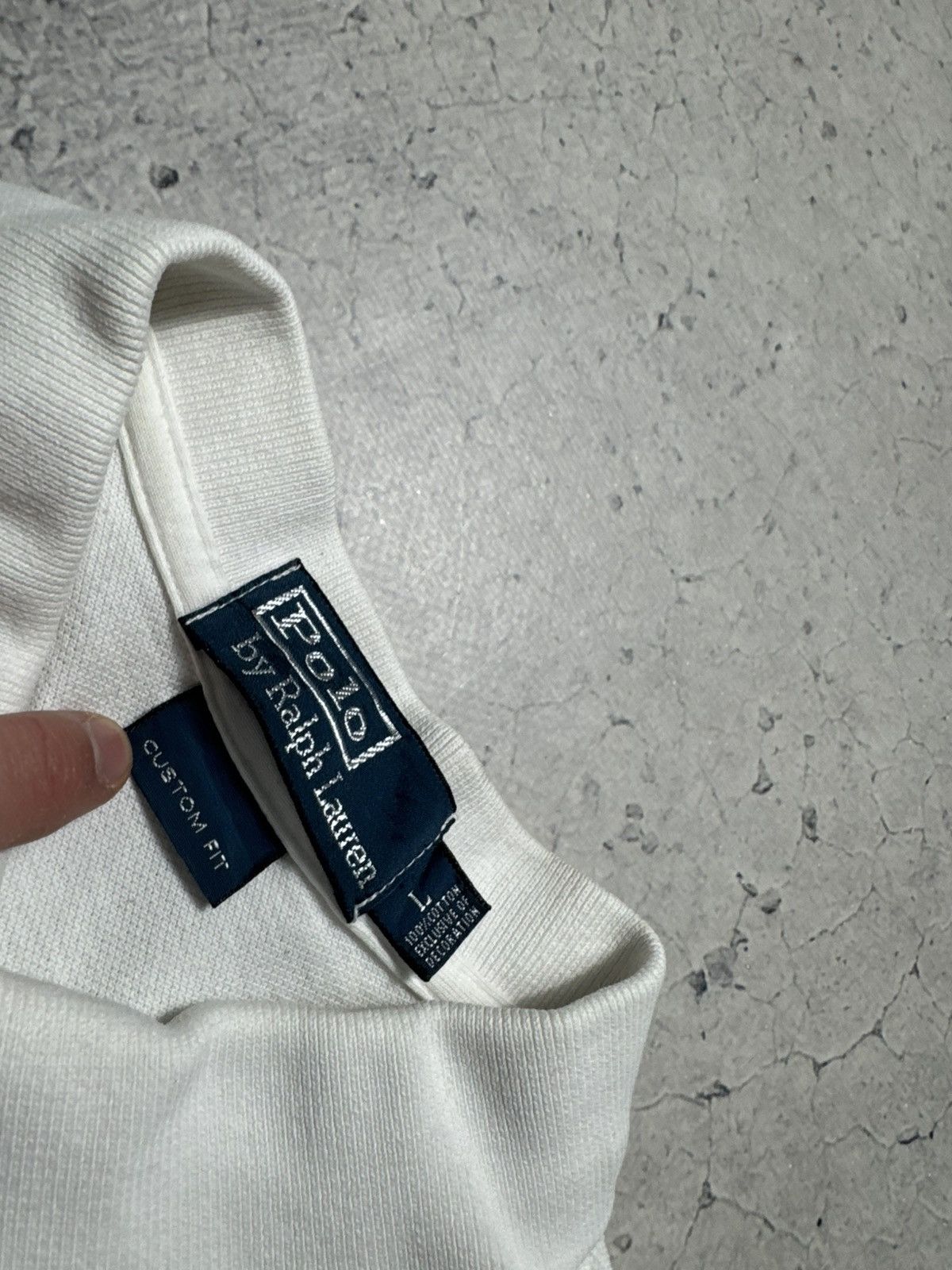 Polo Ralph Lauren Polo Ralph Lauren White Vintage Polo Shirt Size L Size US L / EU 52-54 / 3 - 5 Thumbnail