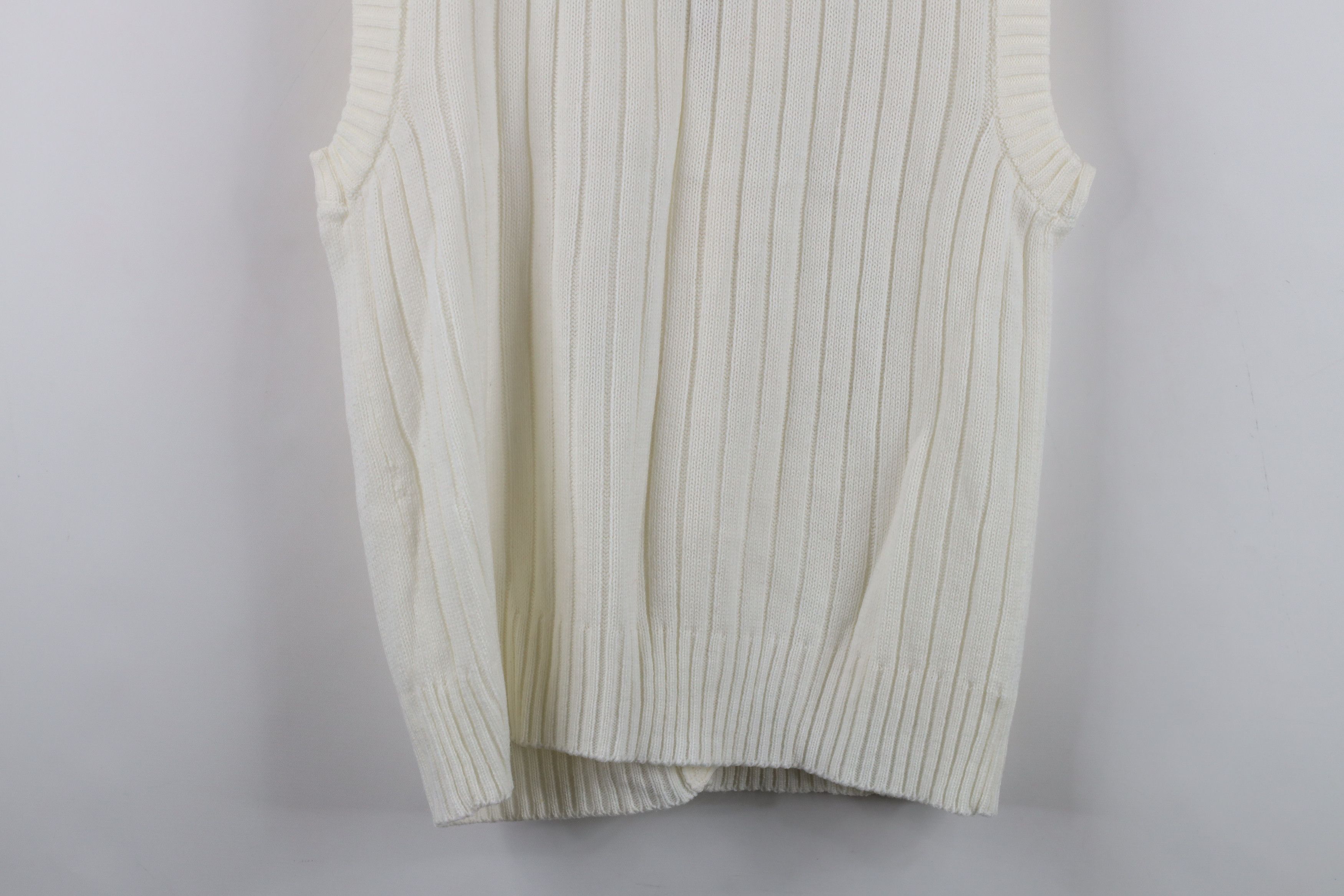 Vintage Vintage 70s Streetwear Cable Knit Cardigan Sweater Vest Size L / US 10 / IT 46 - 11 Thumbnail