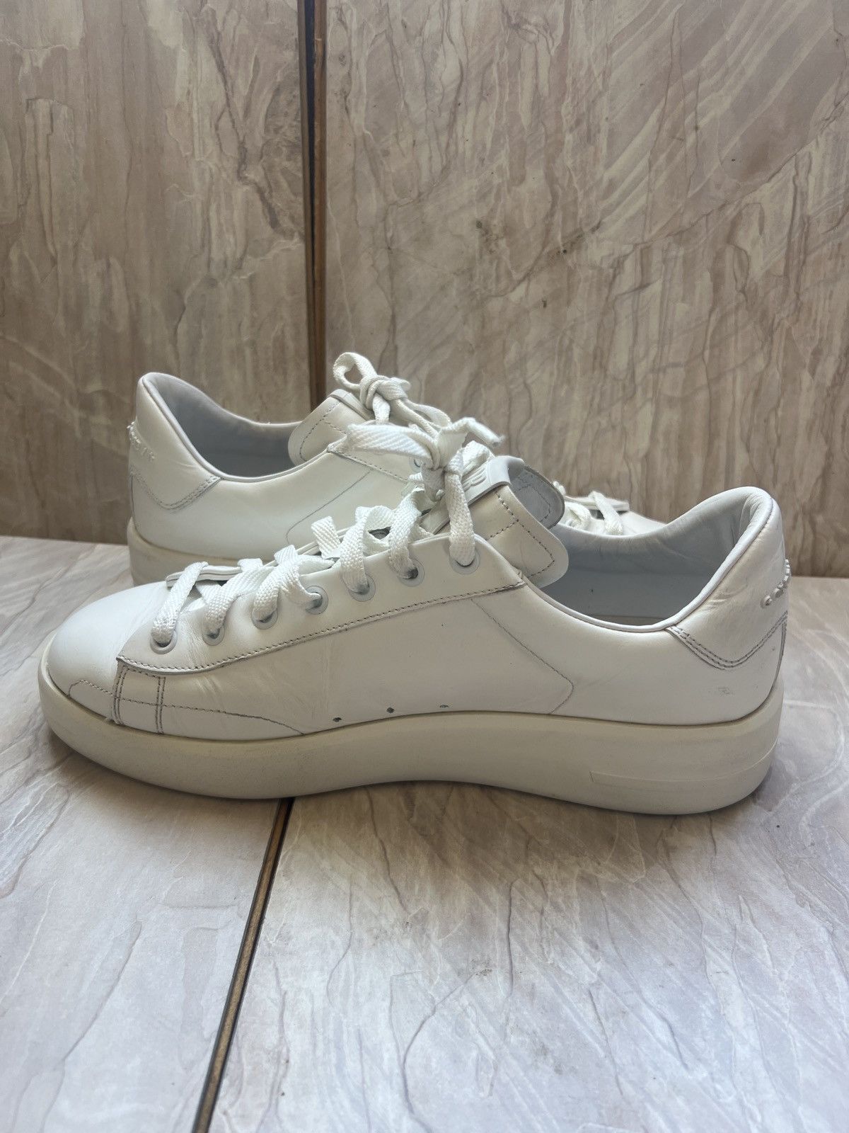 Golden Goose GOLDEN GOOSE PURE STAR WHITE LEATHER Size US 7 / EU 40 - 4 Thumbnail