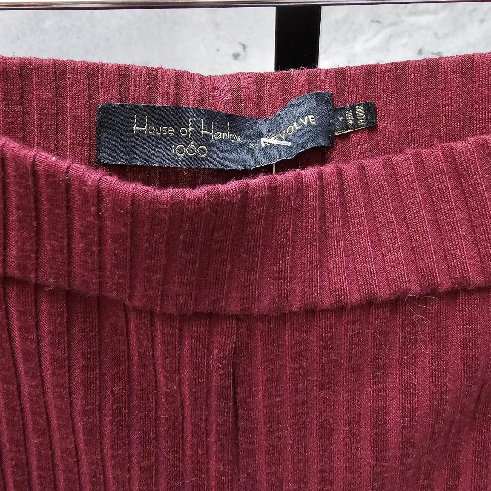 Designer House of Harlow 1960 Women's Burgundy Trousers Size 28" / US 6 / IT 42 - 3 Thumbnail