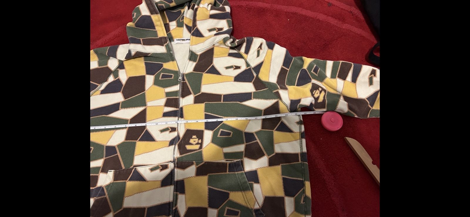 Bape RARE BAPE X Nigo Patchwork Camo Full Zip Hoodie Size US L / EU 52-54 / 3 - 8 Thumbnail
