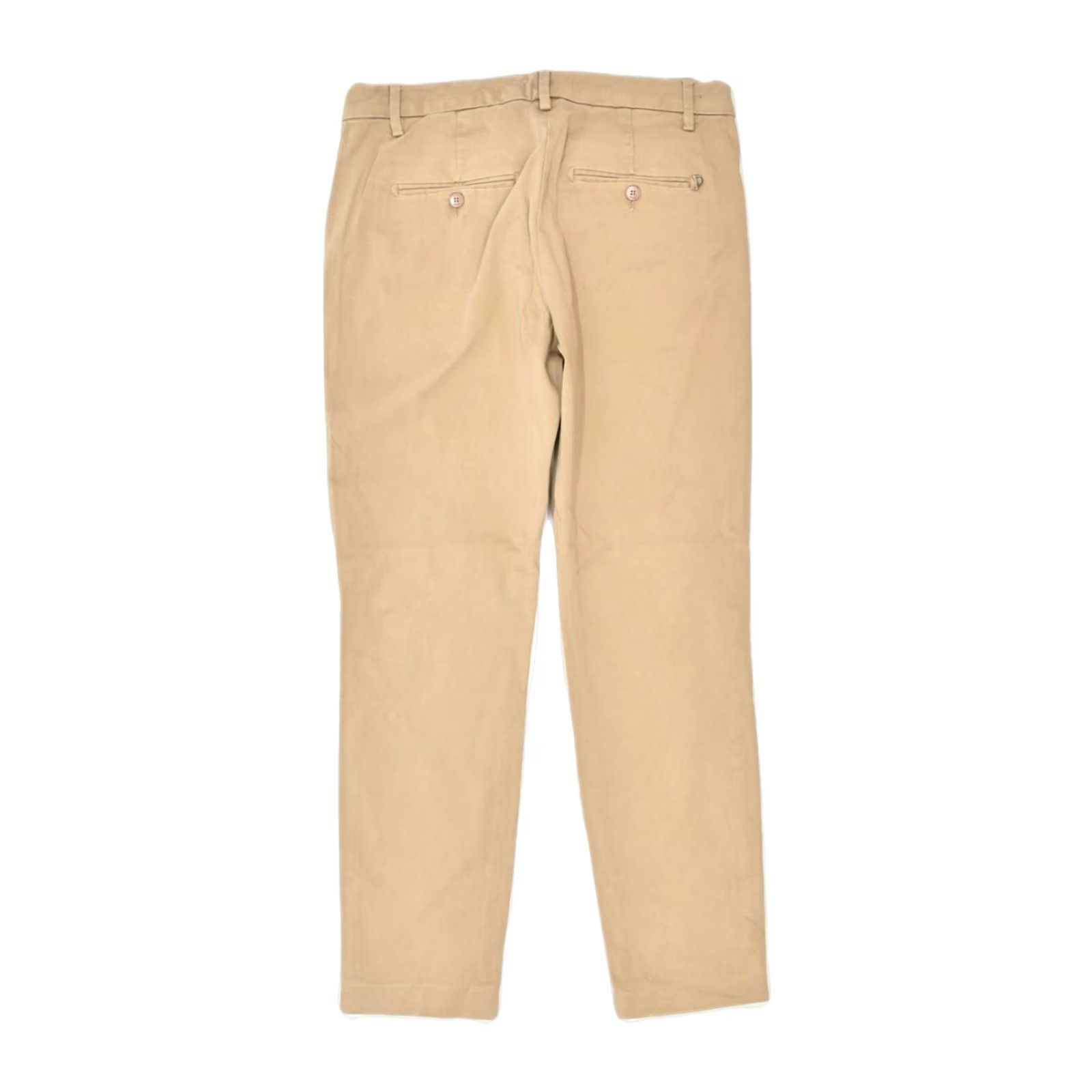 Dondup DONDUP Womens Slim Chino Trousers Beige Cotton W30 L28 Size 30" / US 8 / IT 44 - 2 Thumbnail