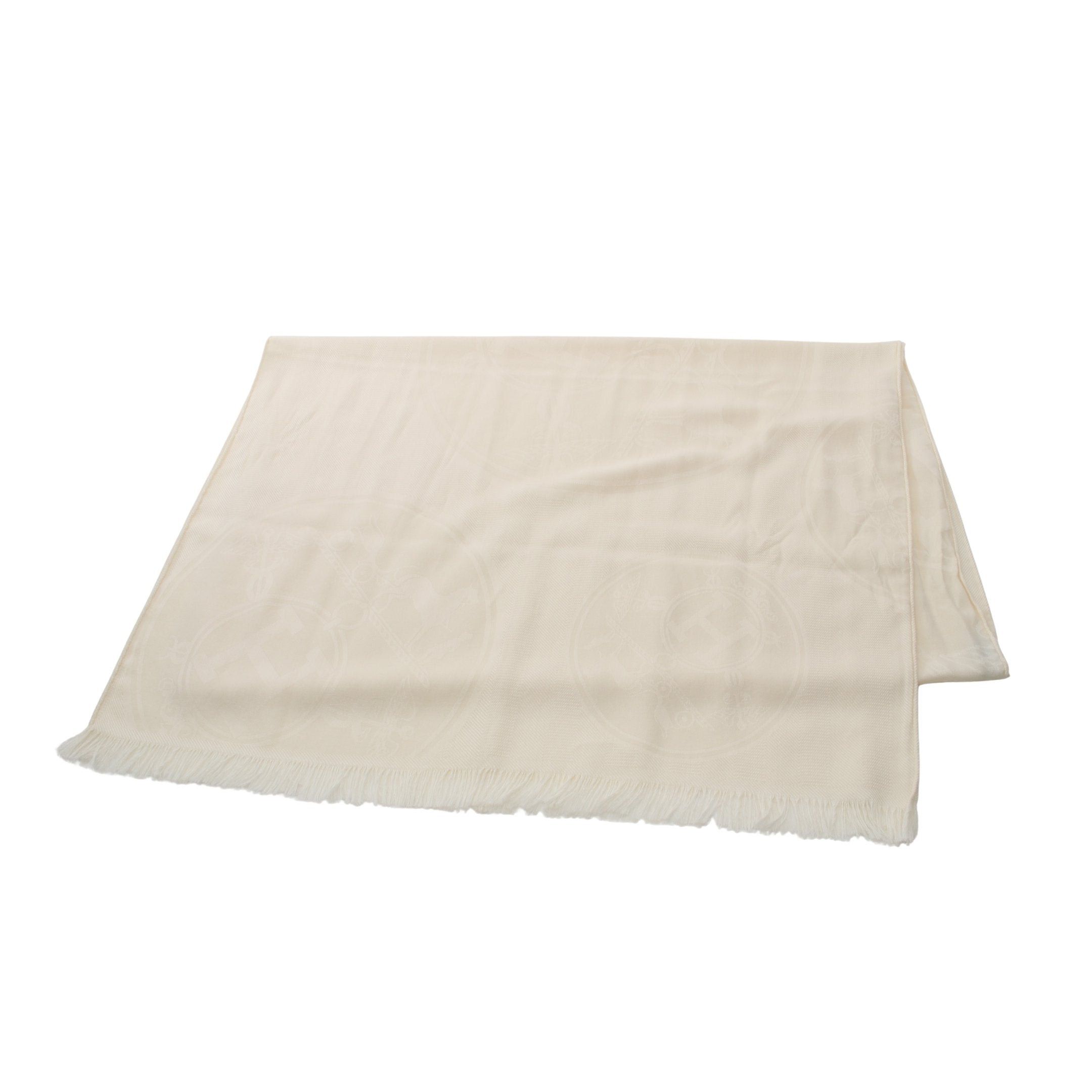 Hermes Hermes New Libris Stall Cashmere Off White Size ONE SIZE - 1 Thumbnail