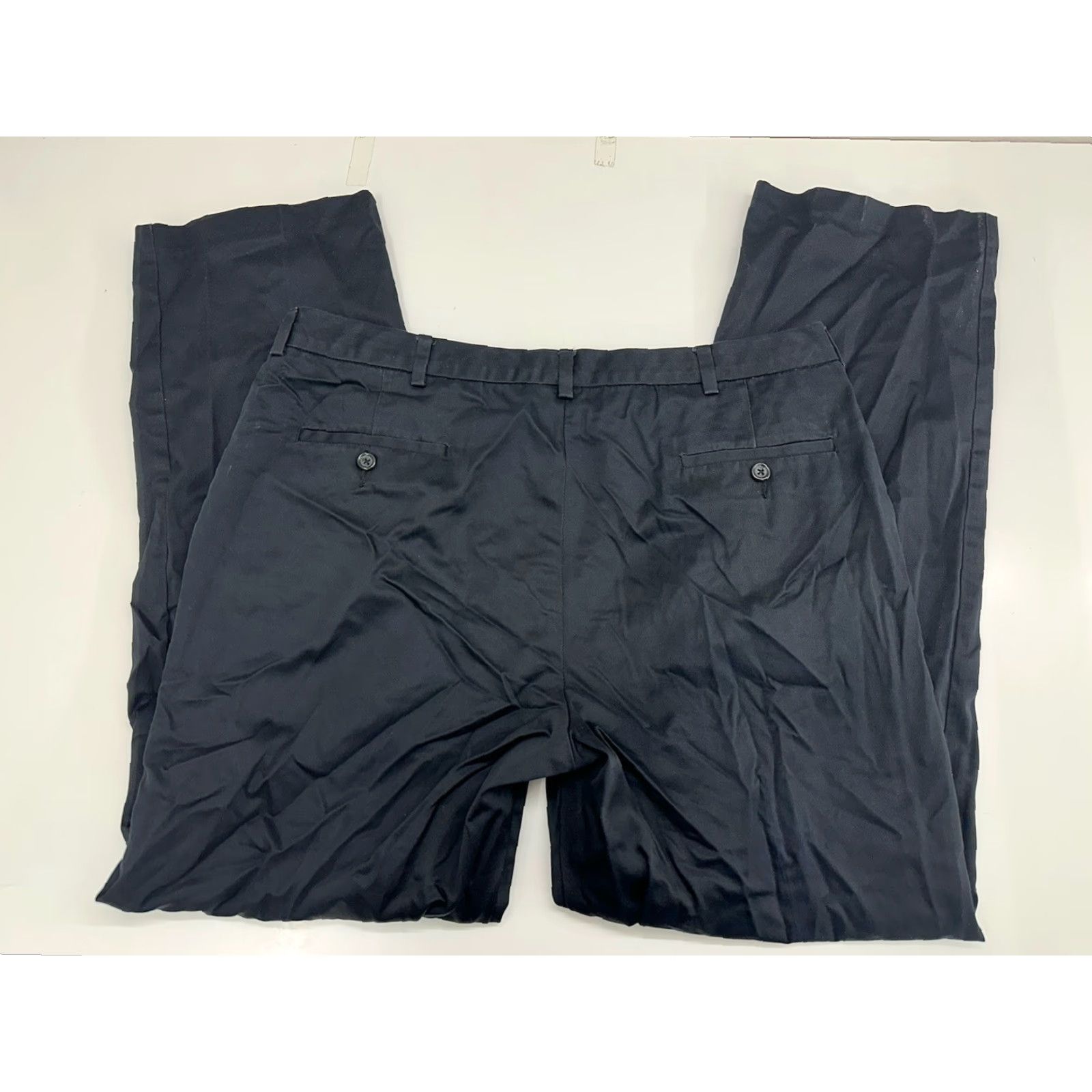 Haggar Hagger Mens Dress Pants Size 37x30 actual Black Pocket Size US 37 - 6 Thumbnail