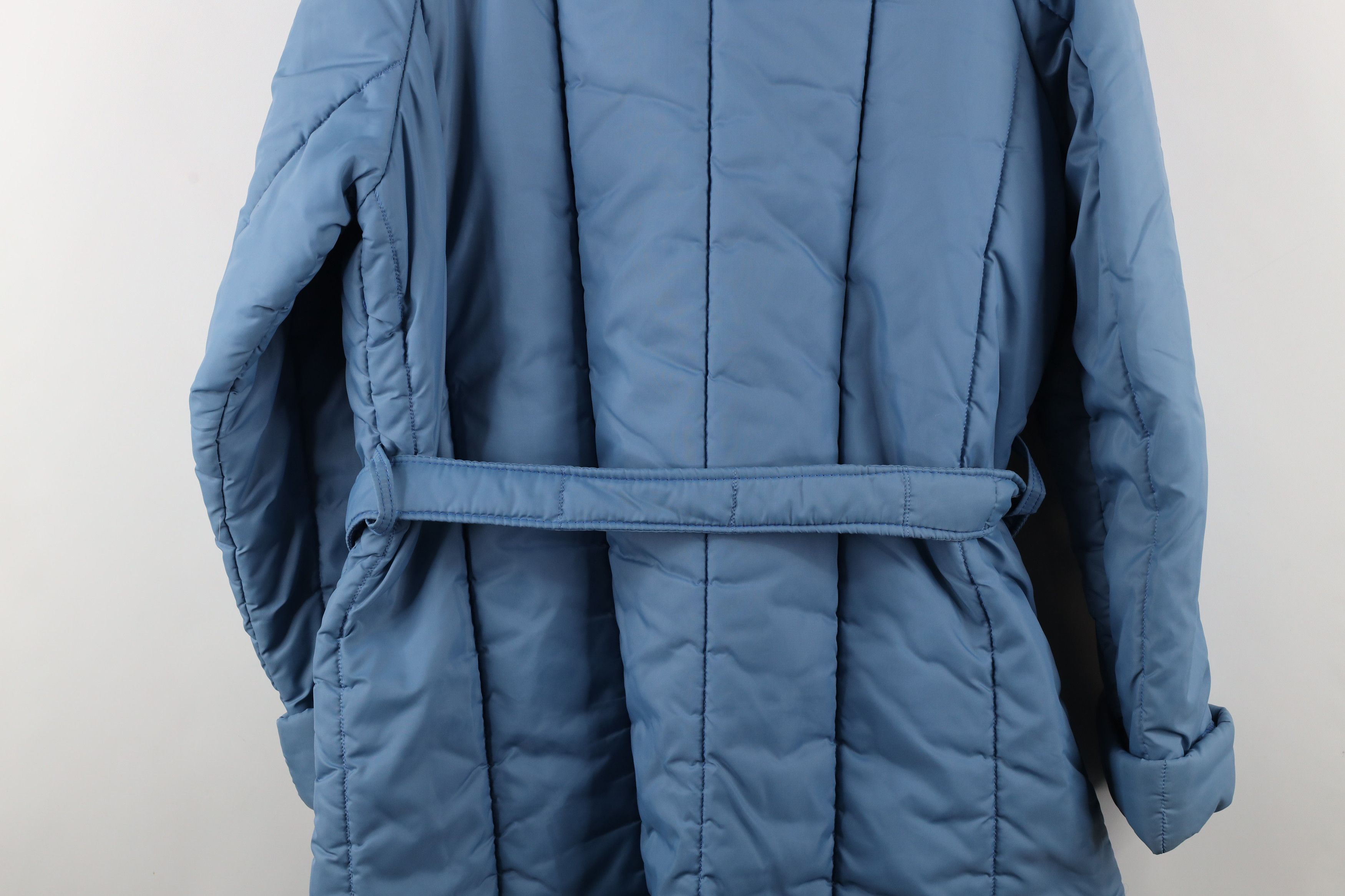 Vintage Vintage 70s Streetwear Belted Quilted Puffer Jacket Blue Size L / US 10 / IT 46 - 15 Thumbnail