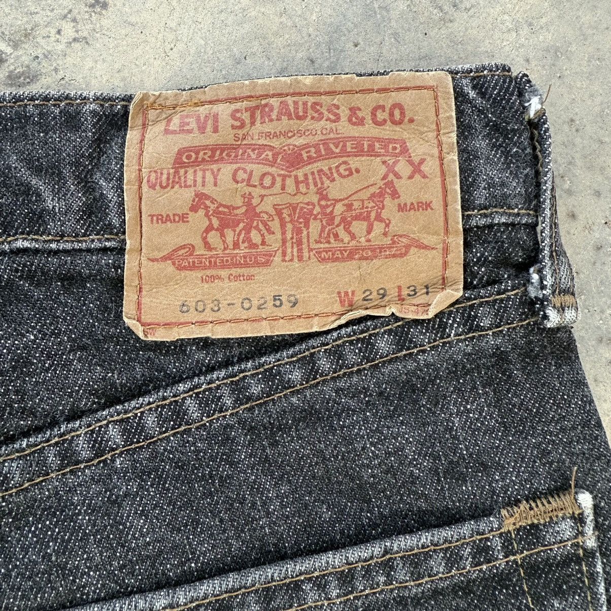Levi's Vintage Clothing W29 Vintage Levi’s 603 Slim fit faded black denim pants Size US 29 - 13 Thumbnail