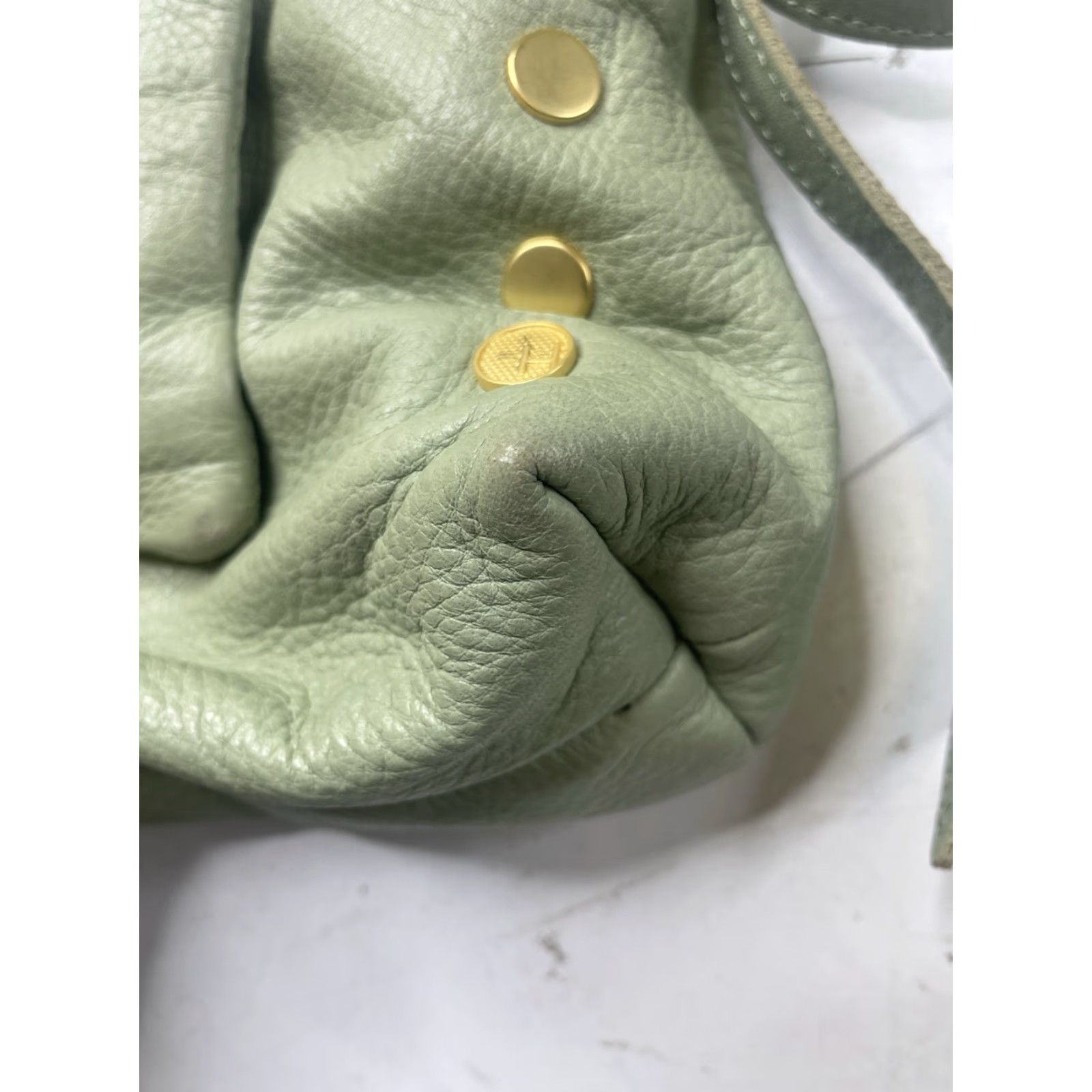 HAMMITT Hammitt VIP Satchel Crossbody Bag | Gunmetal Leather Green Pebbled Studded | Medium Size ONE SIZE - 5 Thumbnail
