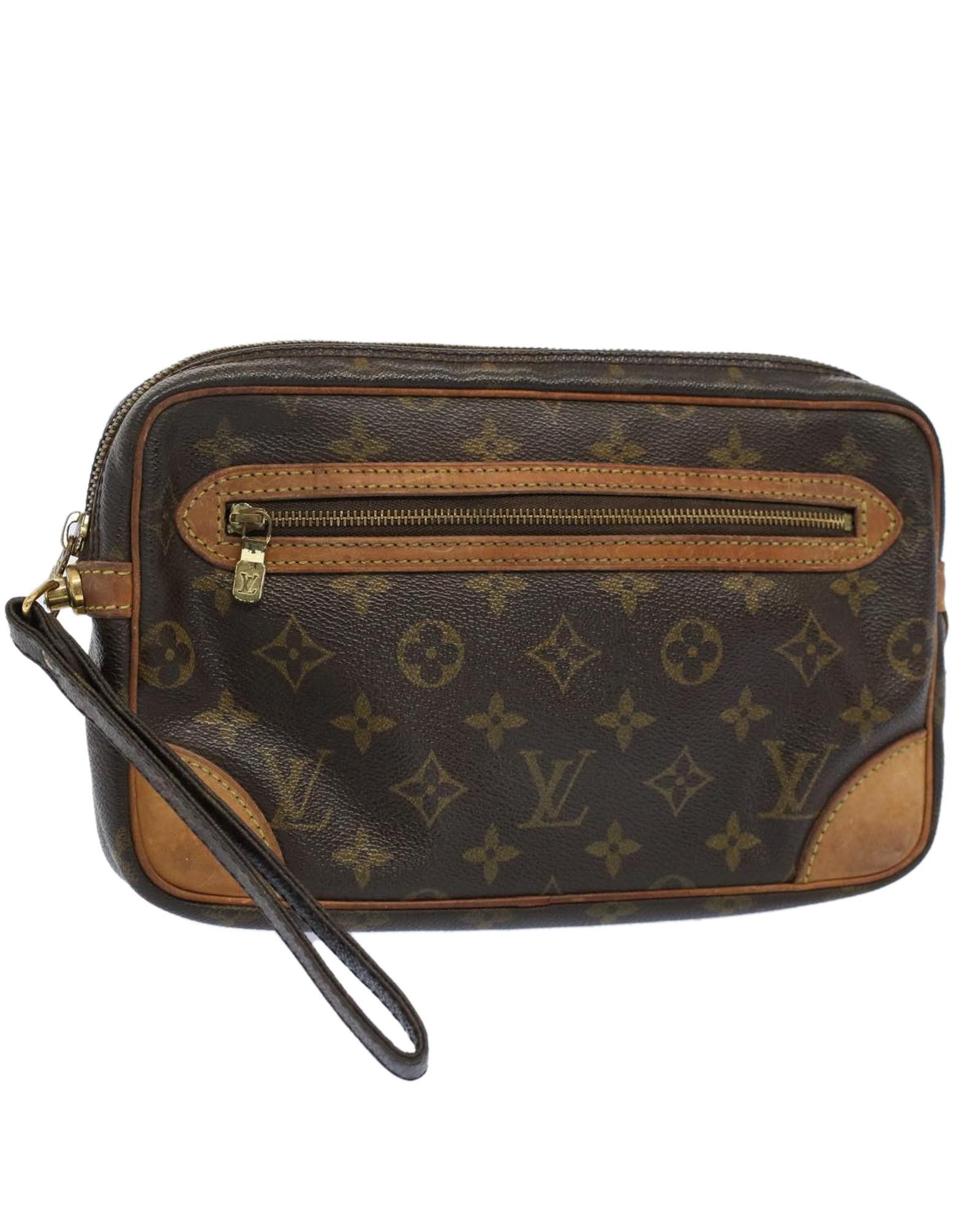 image of Louis Vuitton Monogram Dragonne Clutch Bag, Women's