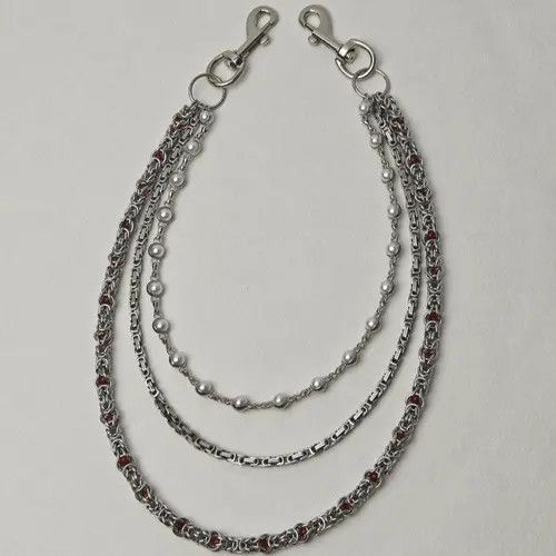VIBE 3 Layer Natural Echo Pearled Wallet Chain Size ONE SIZE - 8 Thumbnail