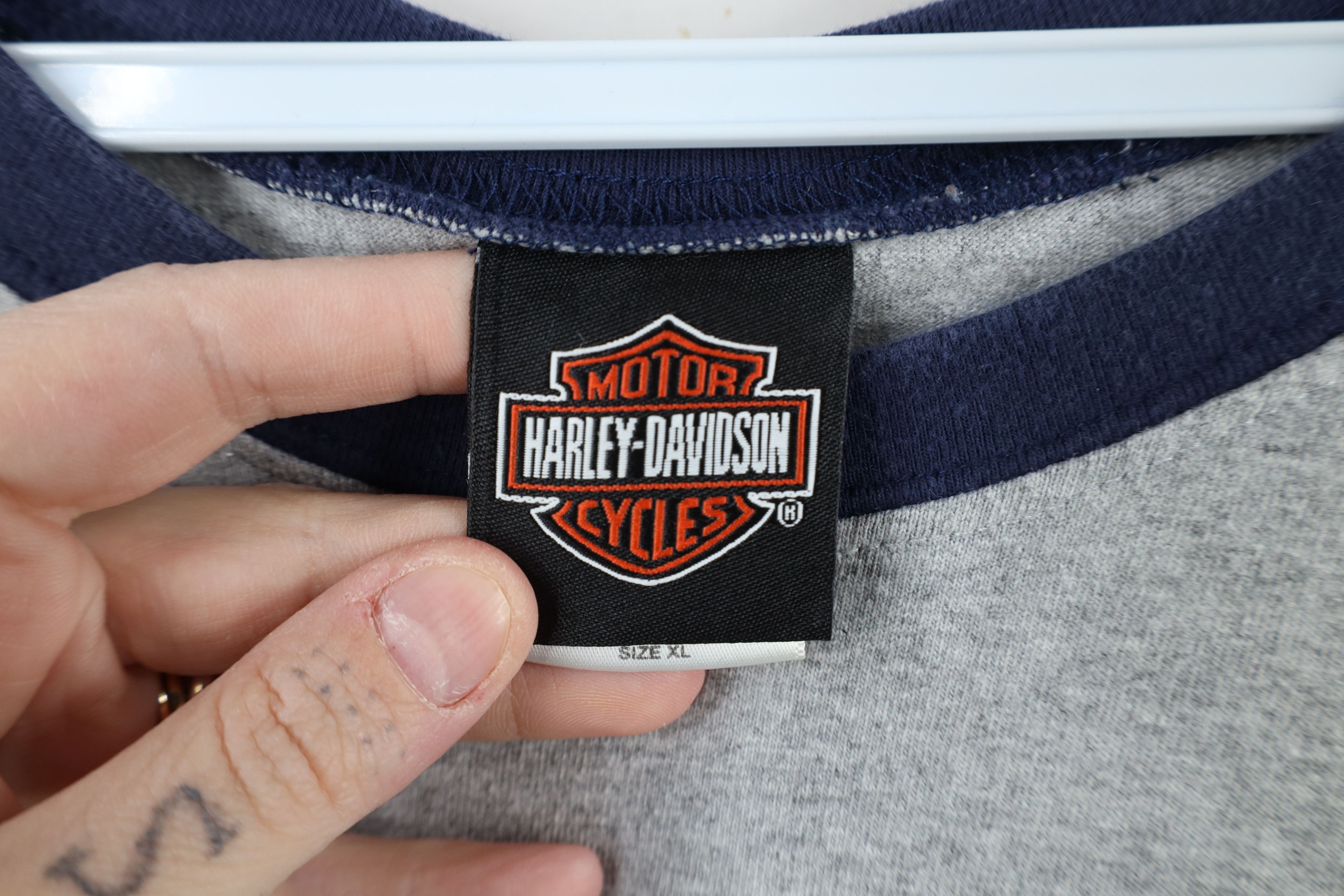 Harley Davidson × Vintage Vintage Y2K Harley Davidson Long Sleeve Raglan T-Shirt USA Size US XL / EU 56 / 4 - 8 Thumbnail