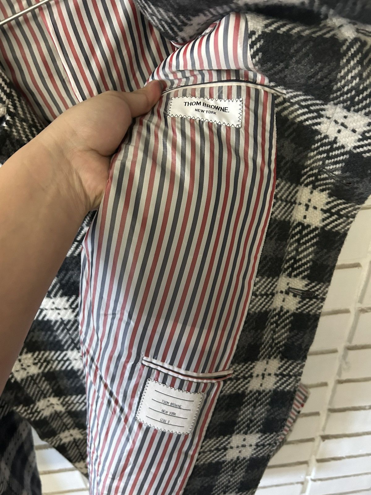 Thom Browne Thom Browne Cashmere Plaid Coat (sz3) Size US L / EU 52-54 / 3 - 4 Thumbnail