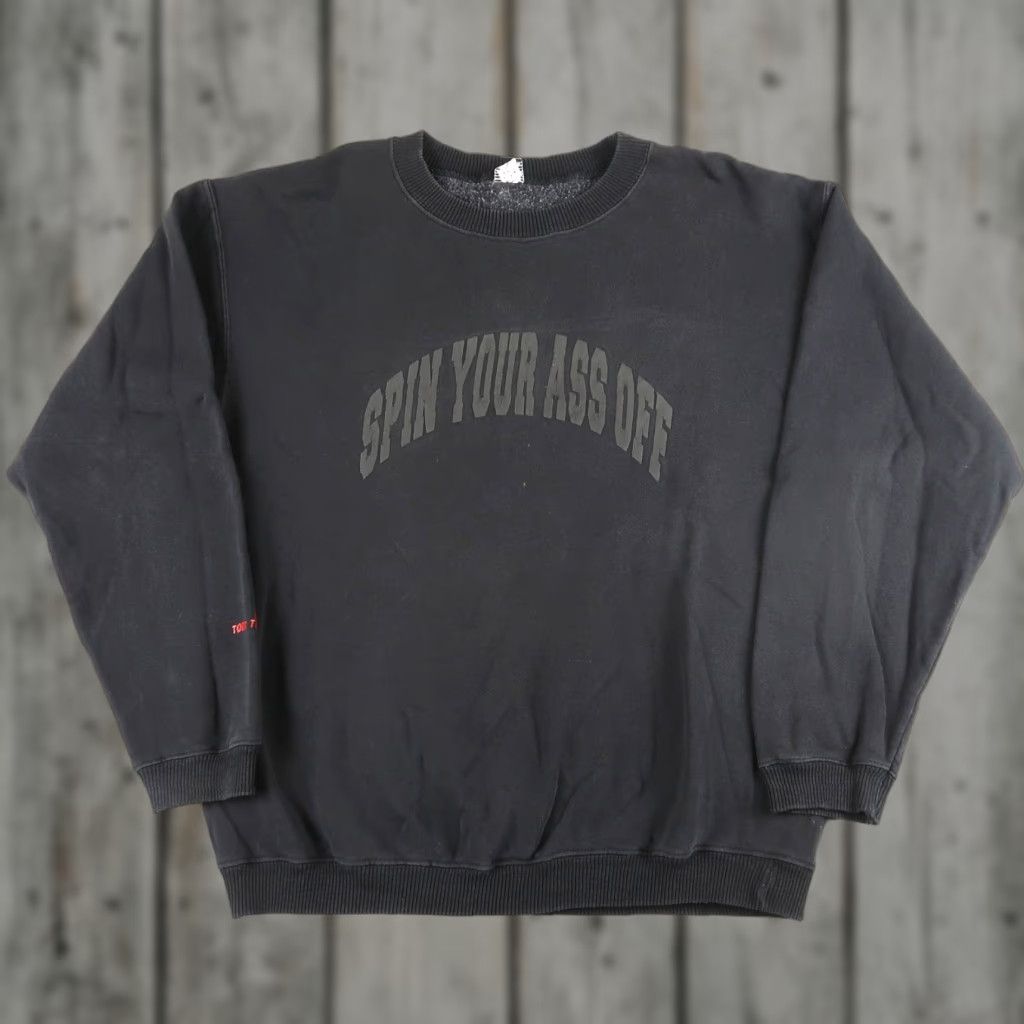 Vintage Vintage 90s Todd Tramp's Gym Bodybuilding Sweatshirt Size L Black Made Canada Size L / US 10 / IT 46 - 1 Thumbnail