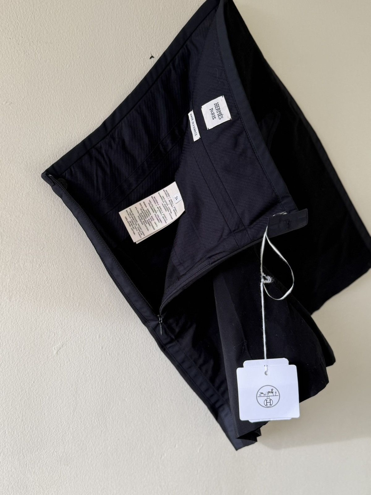 Hermes Hermes Cotton Craquant Black Women’s Black Short Size 25" / US 0 / IT 36 - 6 Thumbnail