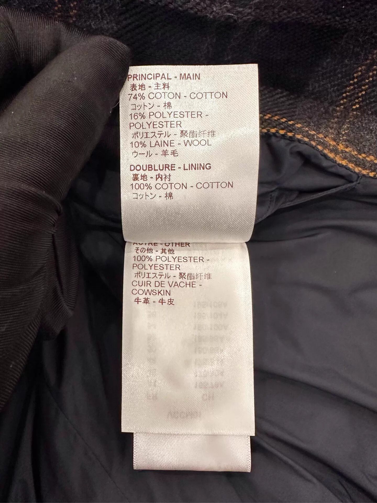 Louis Vuitton LV M Black Brown Monogram 2-Pocket Padded Coat 56 Size US XL / EU 56 / 4 - 7 Thumbnail
