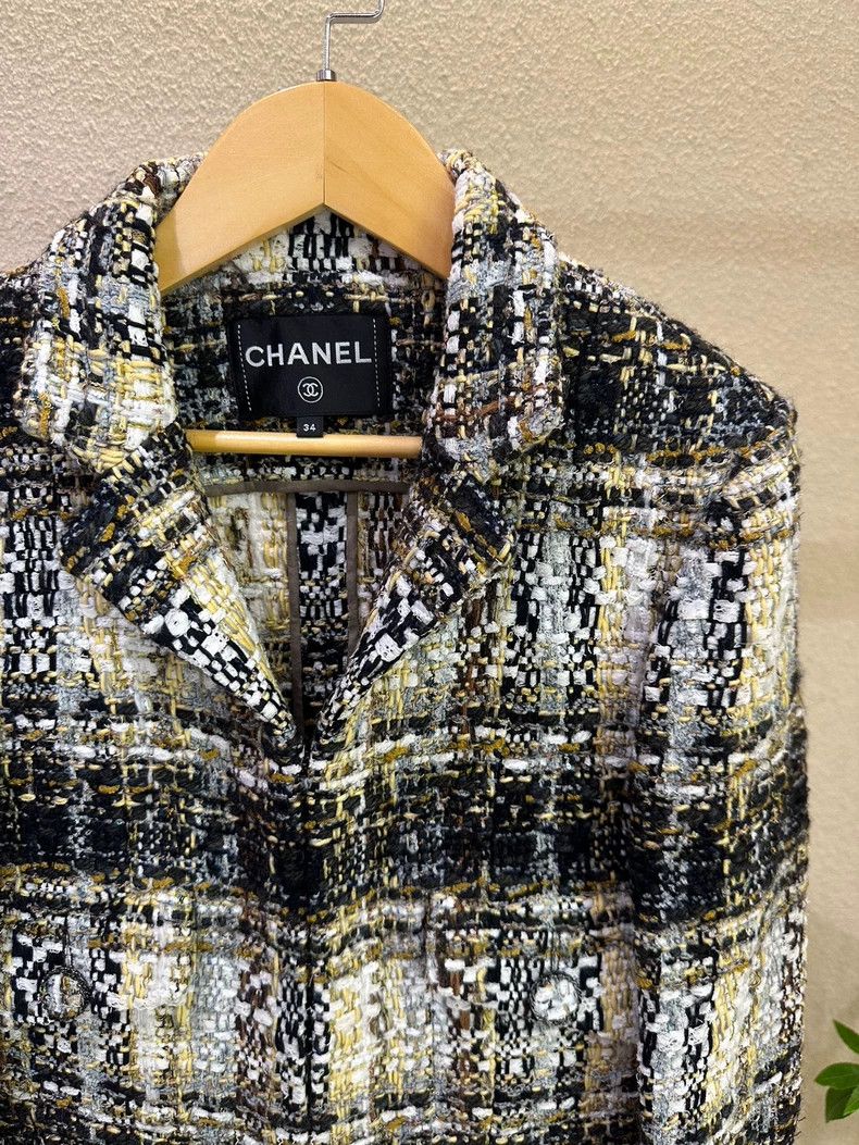 Chanel Chanel 19K snow series mixed color plaid tassel sequin jac Size XXS / US 00 / IT 34 - 3 Thumbnail