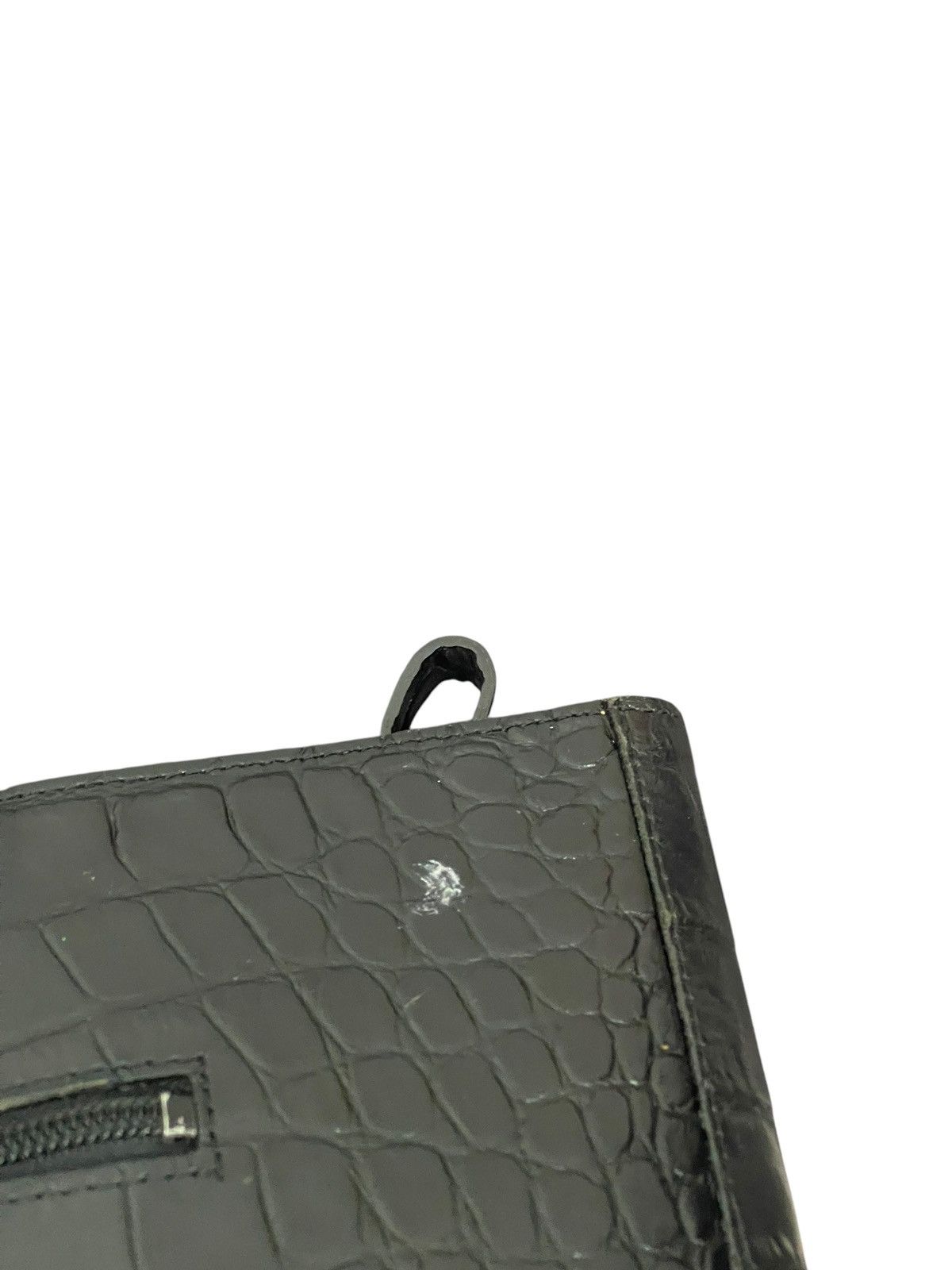 Genuine Leather Crocodile Embossed Vtg Unknown Japan Shoulder Bag 1🟩9 Size ONE SIZE - 22 Thumbnail