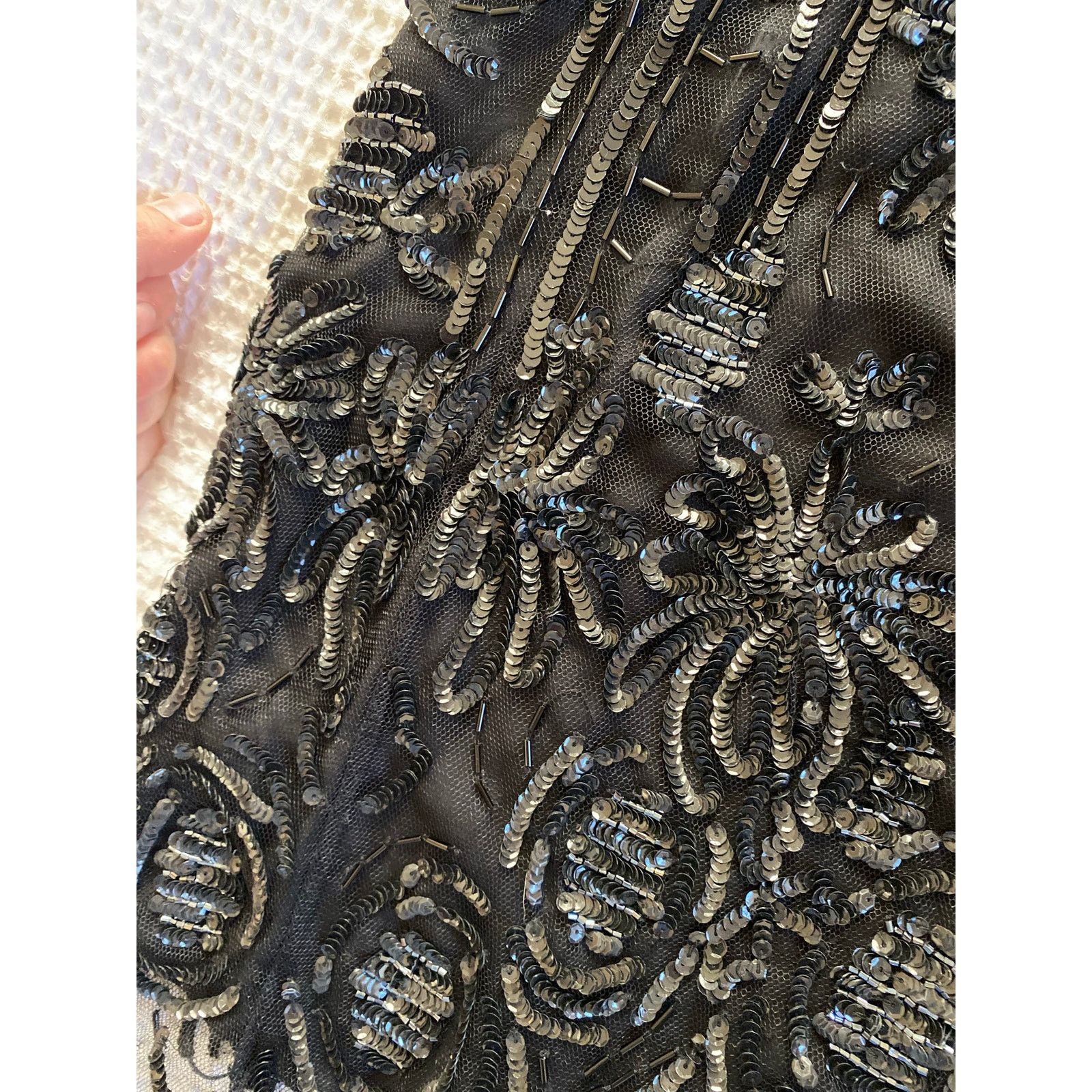 Ralph Lauren RALPH LAUREN Black Label black mesh & sequin evening midi Size 27" / US 4 / IT 40 - 4 Thumbnail