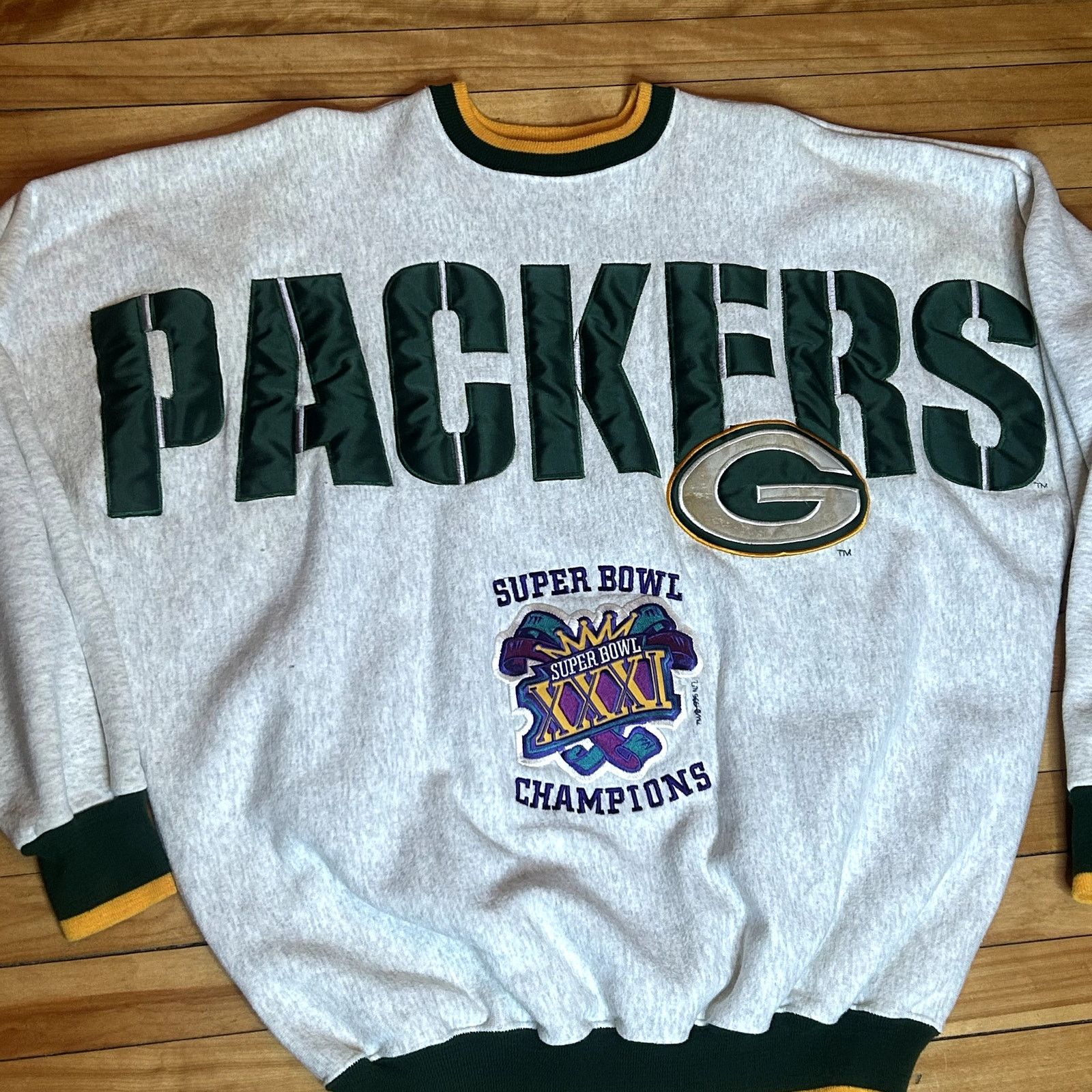 Vintage Vintage 90s Packers Super Bowl Spell Out XXL Size US XXL / EU 58 / 5 - 3 Thumbnail